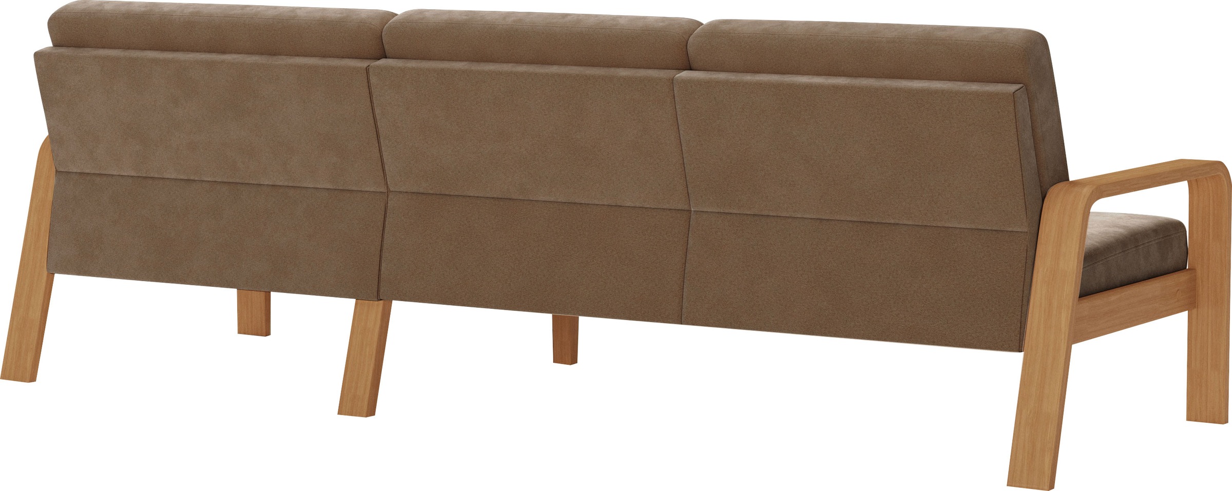 sit&more Ecksofa »Kolding L-Form« Armlehnen aus eichefarbigem Buchenholz, verschiedene Bezüge und Farben