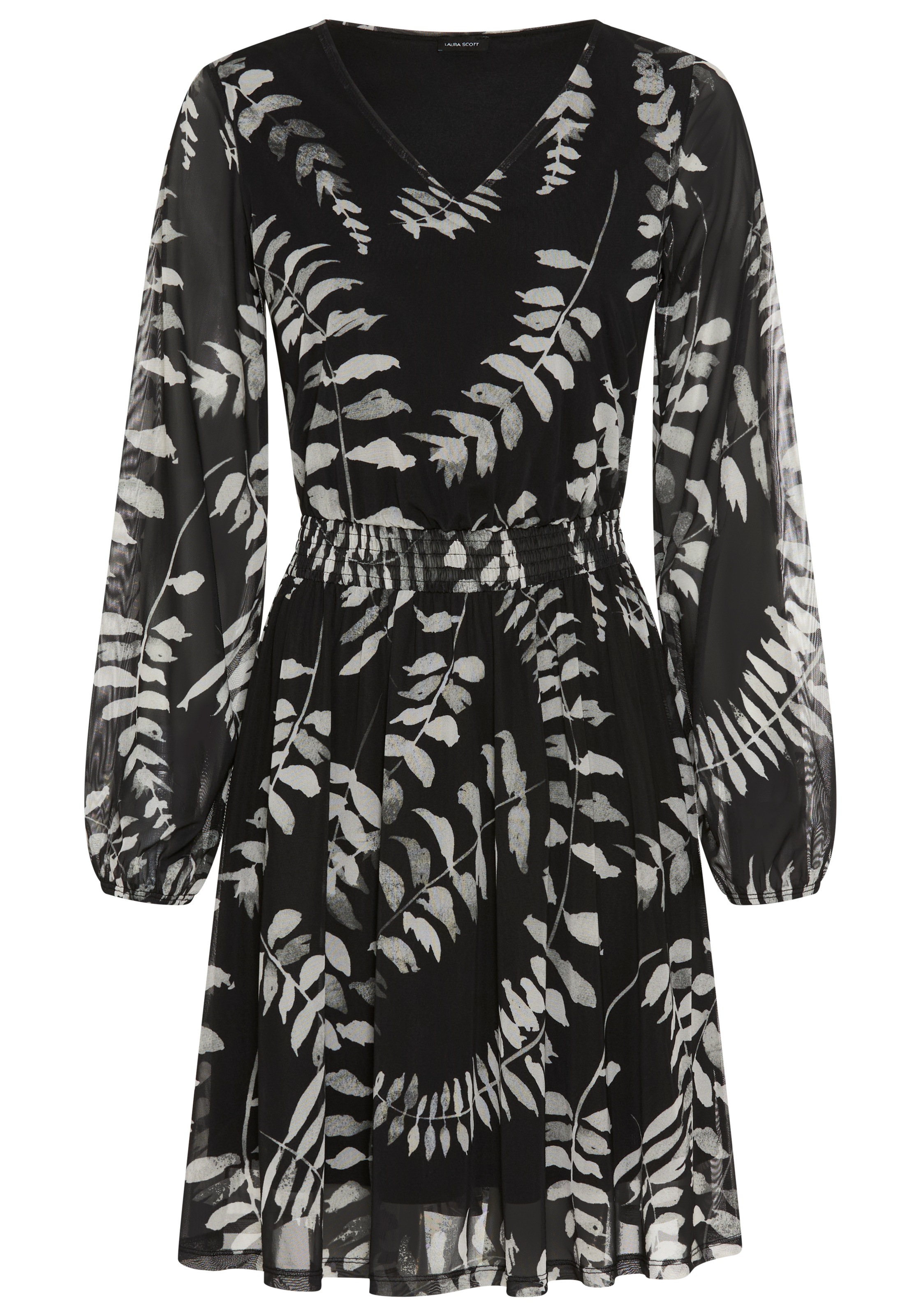 Laura Scott Meshkleid Meshkleid, elastisches Material, taillierte Passform, elastischer Bund
