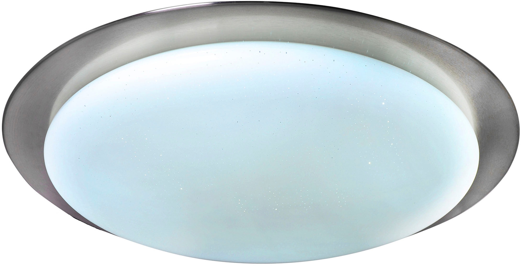 näve LED Deckenleuchte »Triest« LED-Modul 1 Stk. warmweiß - kaltweiß Schirm Kristalleffekt, Nachtlicht, CCT, RGB Rahmenbeleucht., dimmbar