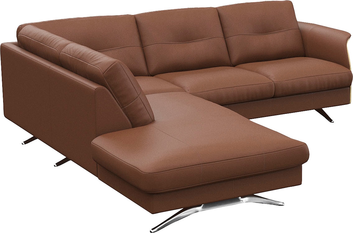FLEXLUX Ecksofa »Glow, super bequem durch hochwertigem Sitzaufbau mit Federkern, L-Form«, Modernes skandinavisches Design