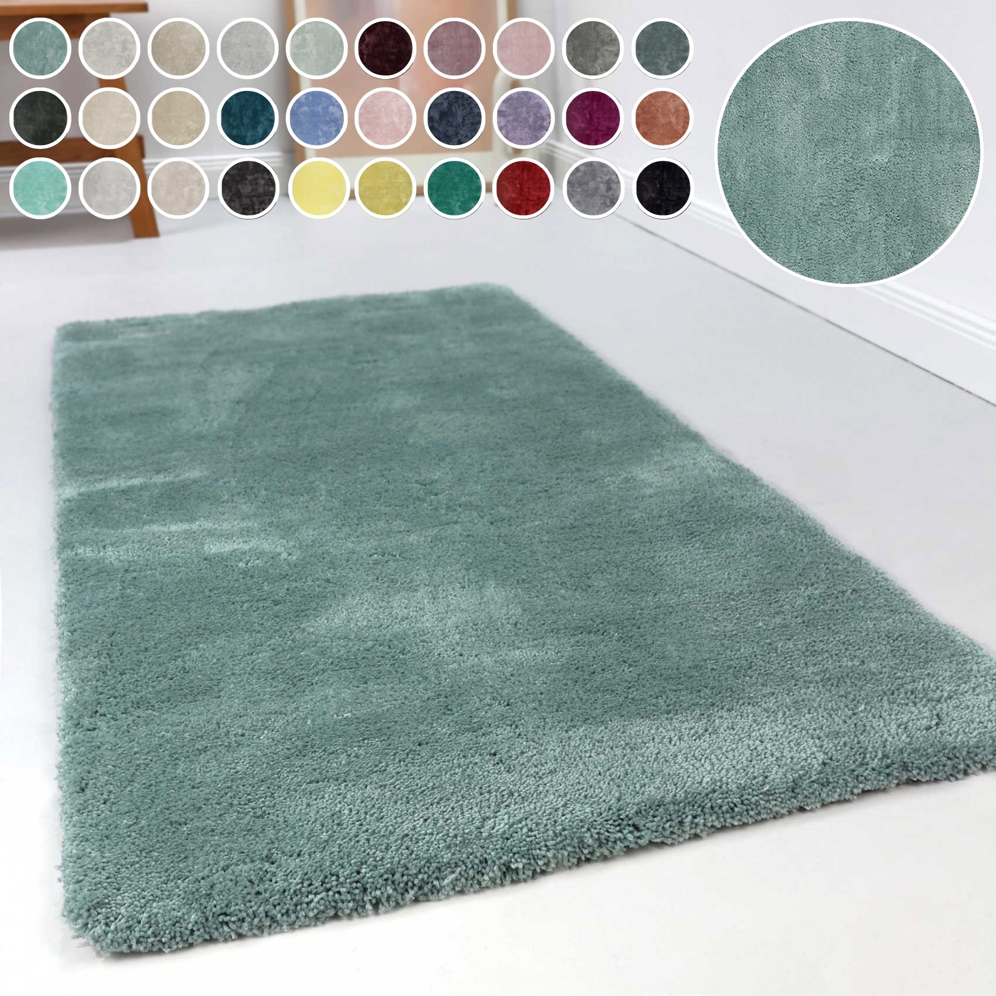 Esprit Hochflor-Teppich »Relaxx  ESP-4150«, rund, 25 mm Höhe, Wohnzimmer, sehr große Farbauswahl, weicher dichter Hochflor