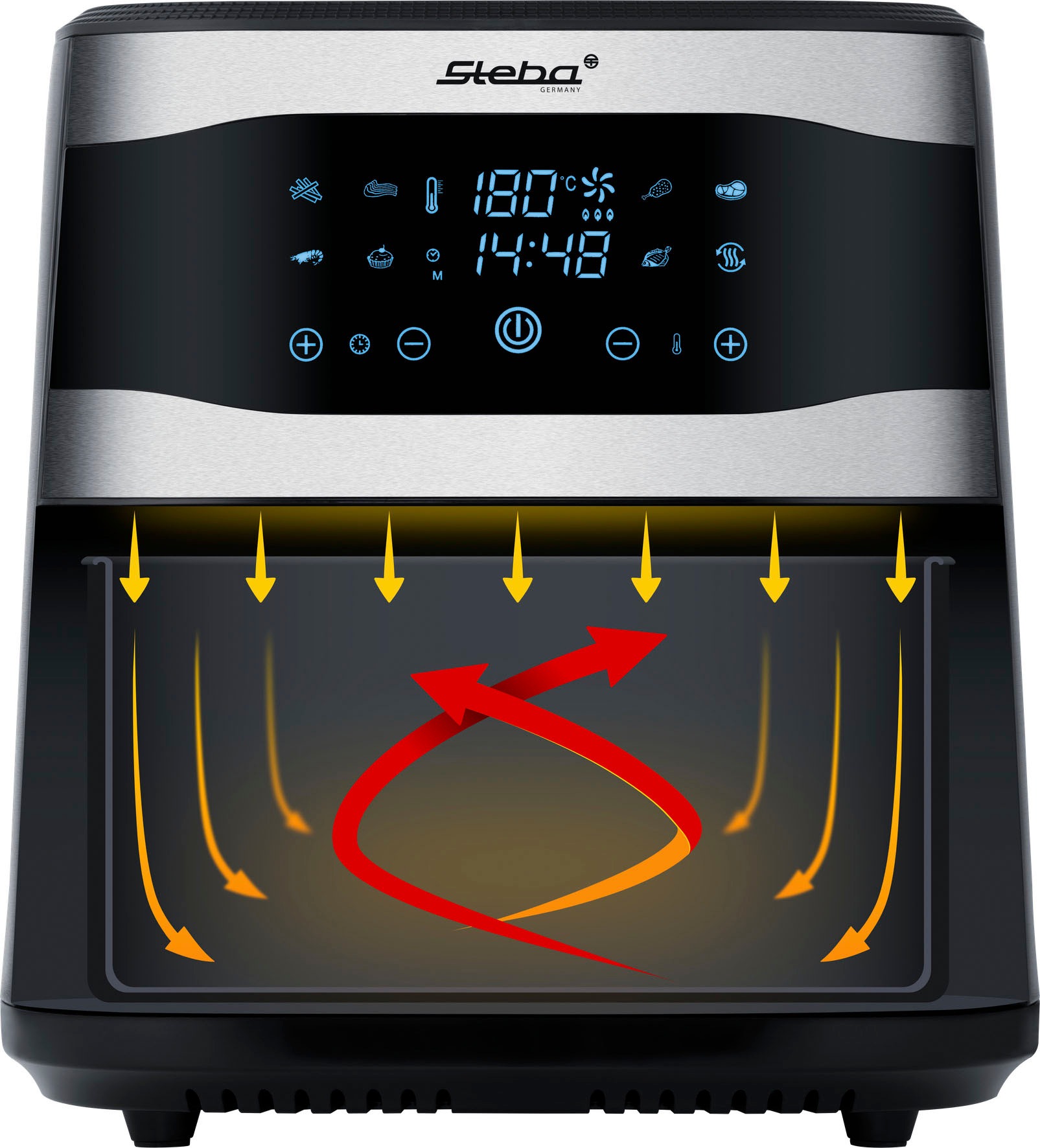 Steba Heißluftfritteuse »HF 8000 Family«, 1800 W, Fassungsvermögen 8 l