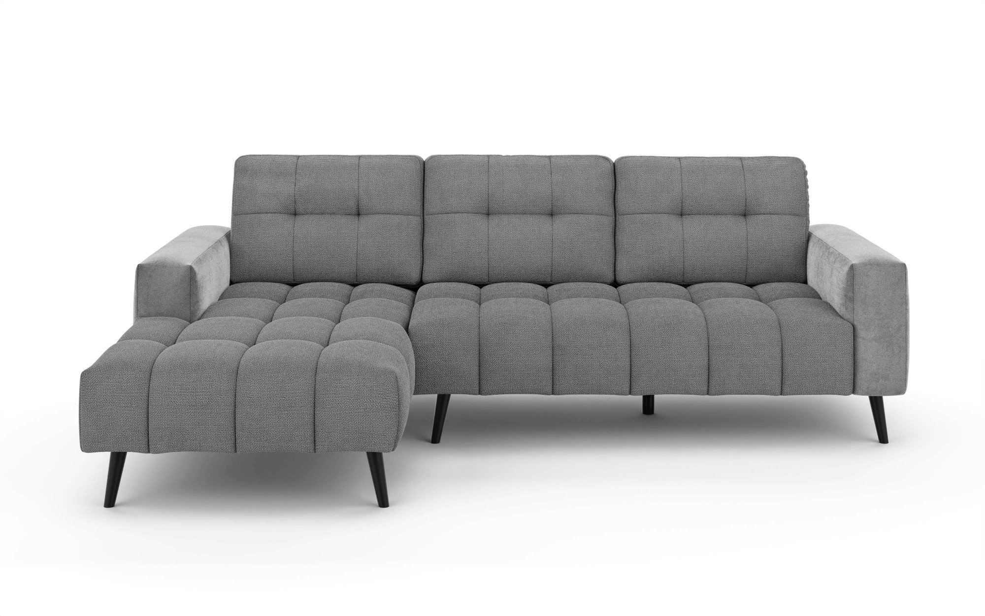 INOSIGN Ecksofa »SERINE mit Recamiere rechts/links bestellbar, Maße B/H/T 253/91/161 cm«, L-Form mit Wellenunterfederung, 3 Rückenkissen, ohne Bettfunktion