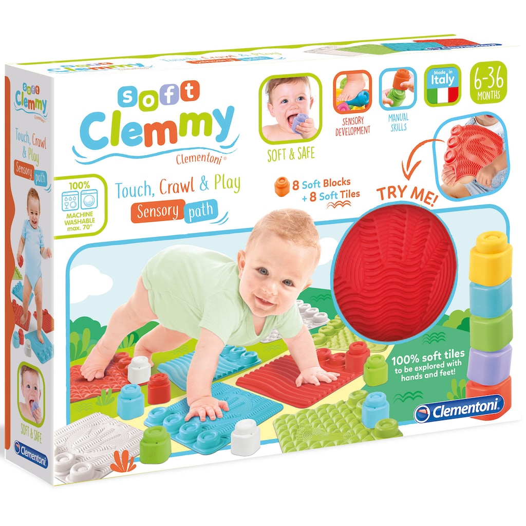 Clementoni® Spielbausteine »Clemmy Soft, Sensorische Spielmatten«, (16 St.)