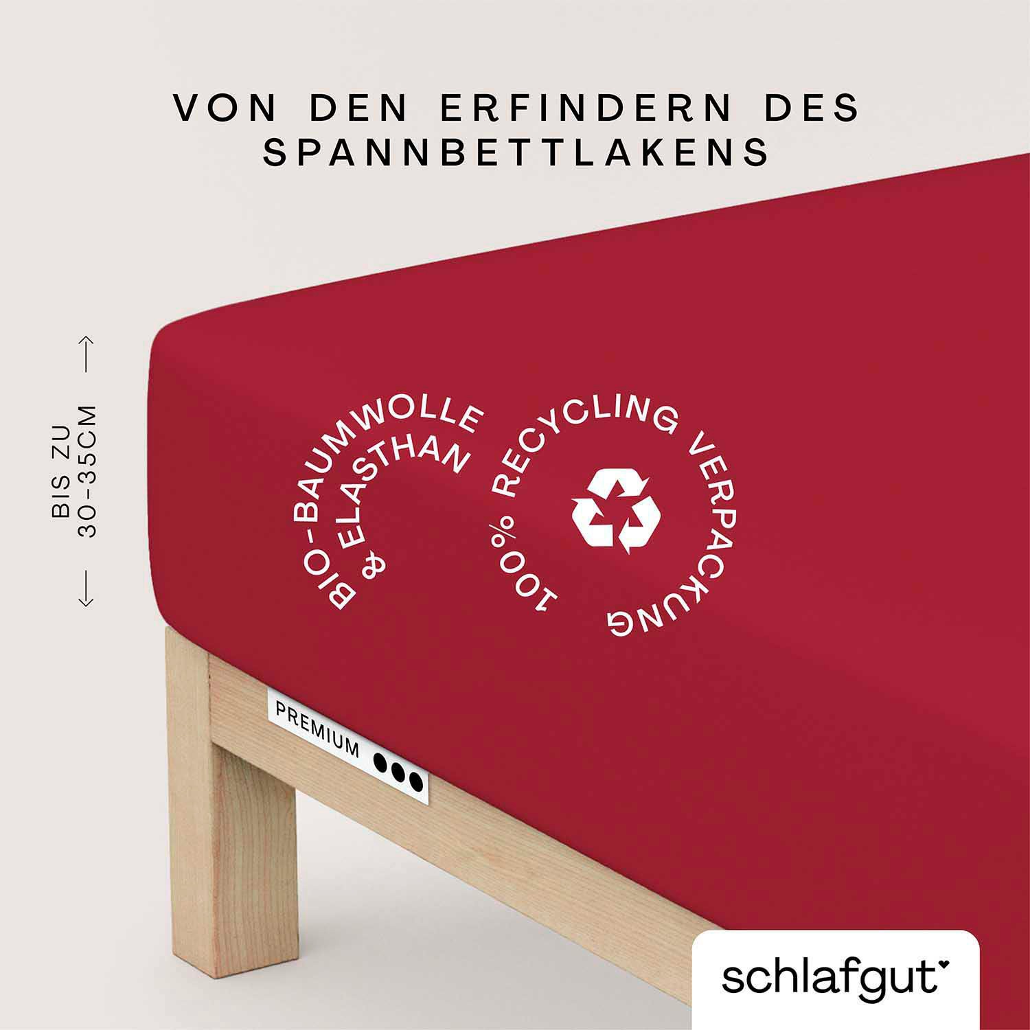 Schlafgut Spannbettlaken »Premium«, Zero Waste Verpackung, PREMIUM Qualität günstig online kaufen