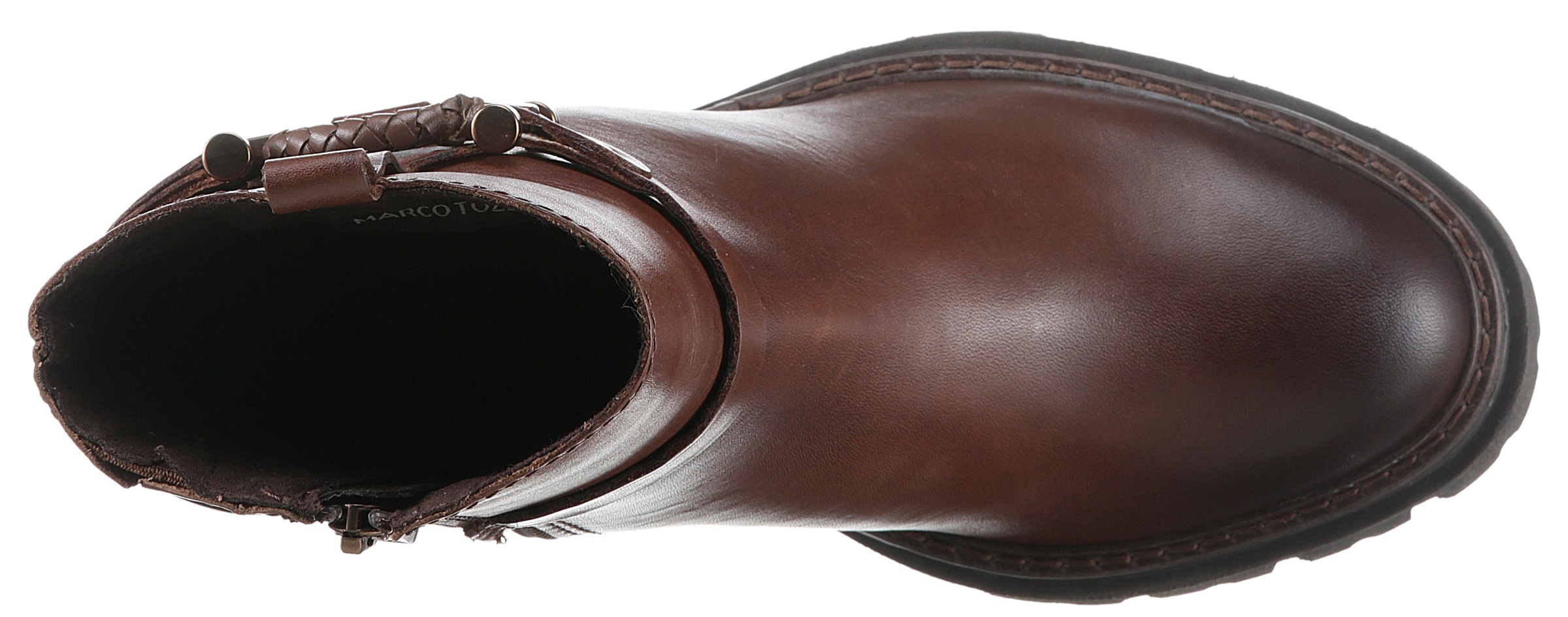 MARCO TOZZI Stiefelette, Blockabsatz, Westernstiefelette, Chunky Boots mit Zierriegel