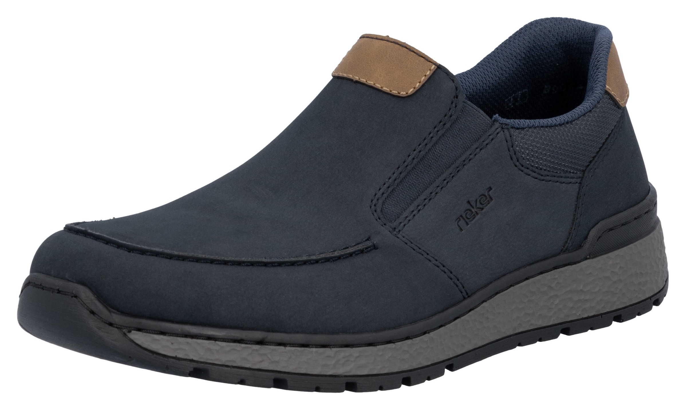 Rieker Herren Slipper mit kontrastfarbenen Besätzen, bequeme Form bunt 41