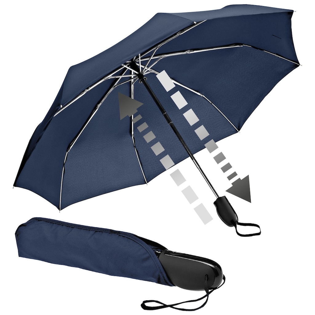 EuroSCHIRM® Taschenregenschirm »Automatik 32S7, marineblau«