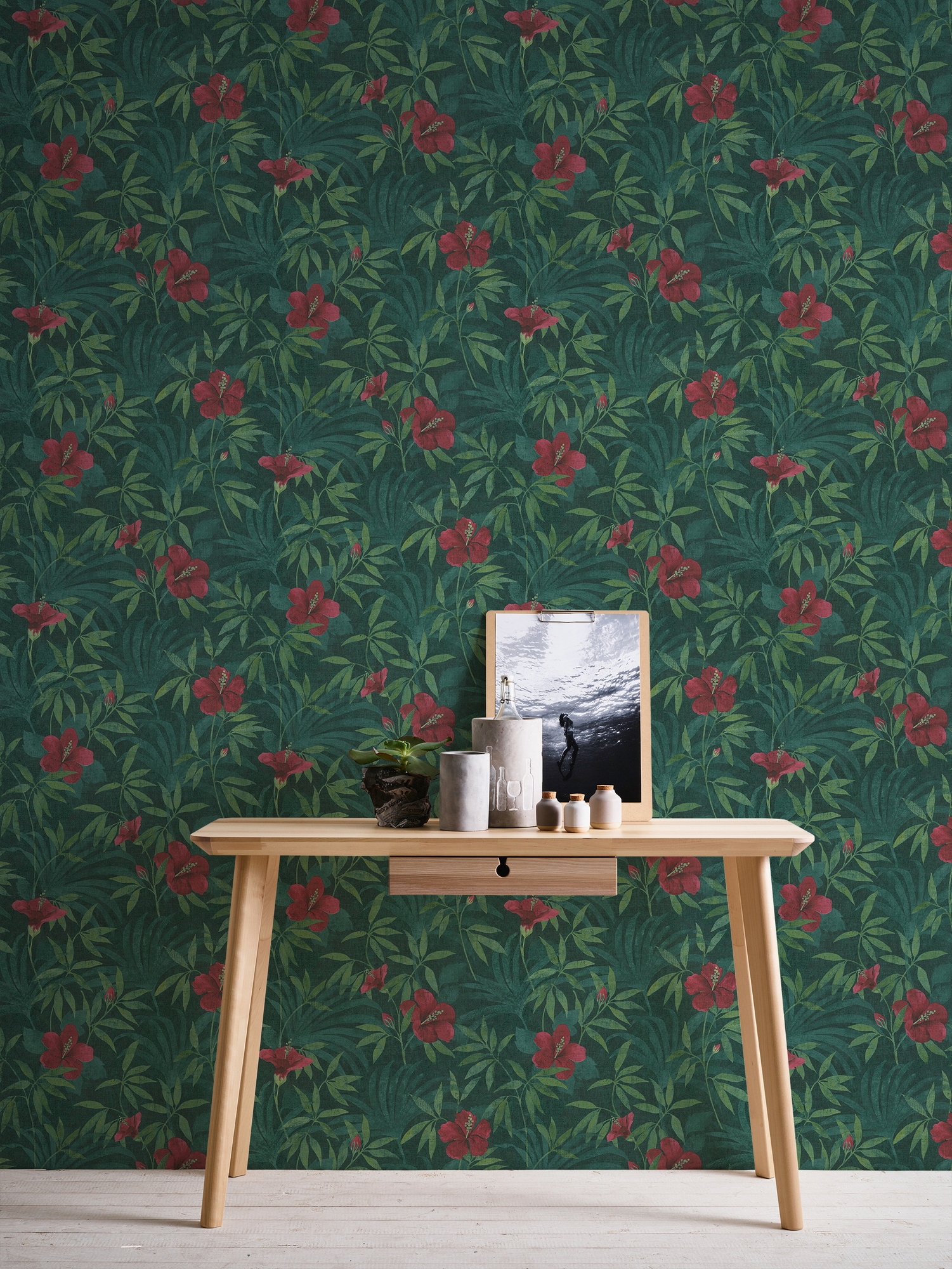 A.S. Création Vliestapete »Cuba«, floral-botanisch-tropisch, Dschungeltapete Tapete Blumen Tapeten Wohnzimmer Schlafzimmer Küche