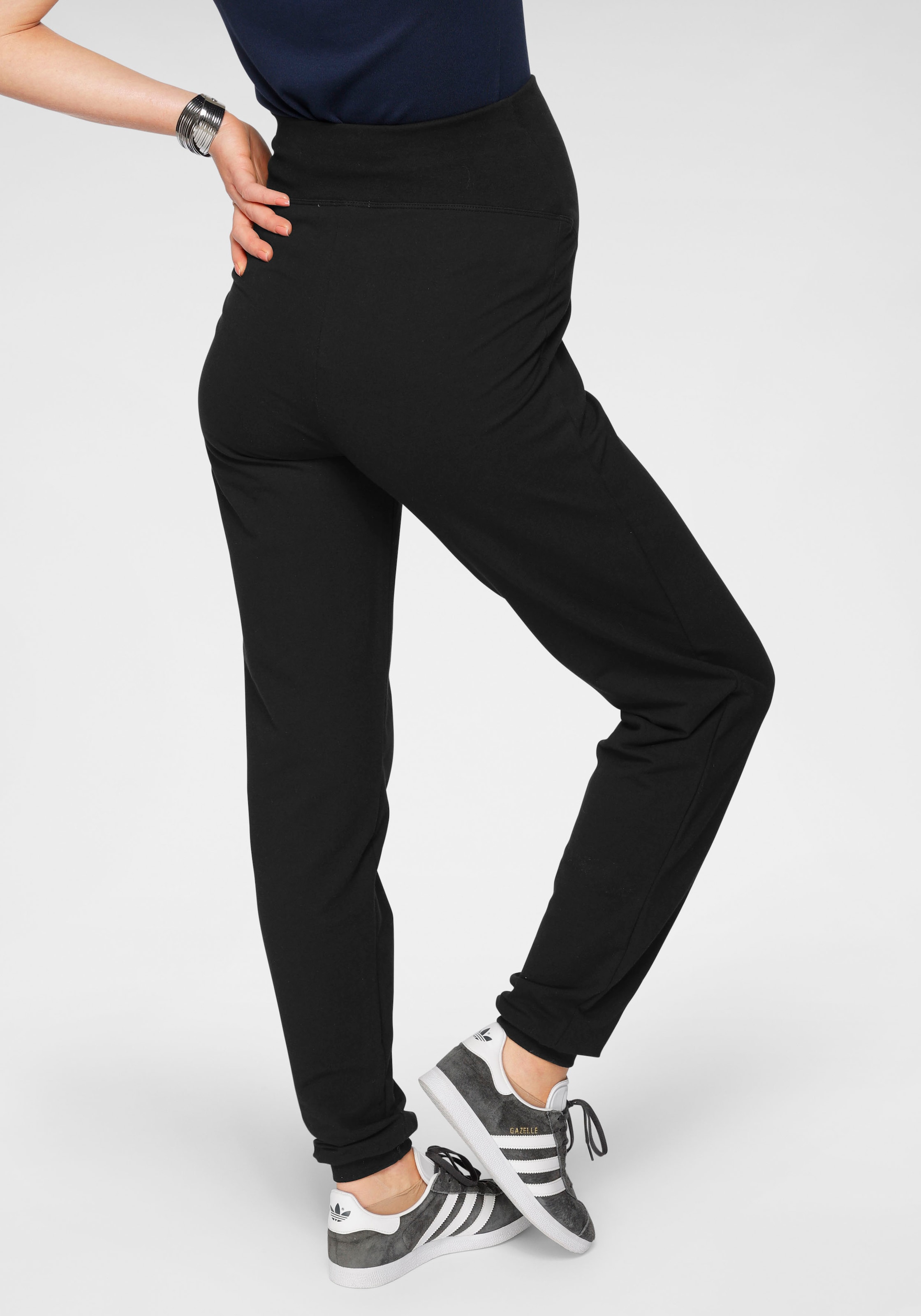 Neun Monate Umstandssweathose »Sweatshose mit Bund«  , mit breitem Rippenbündchen