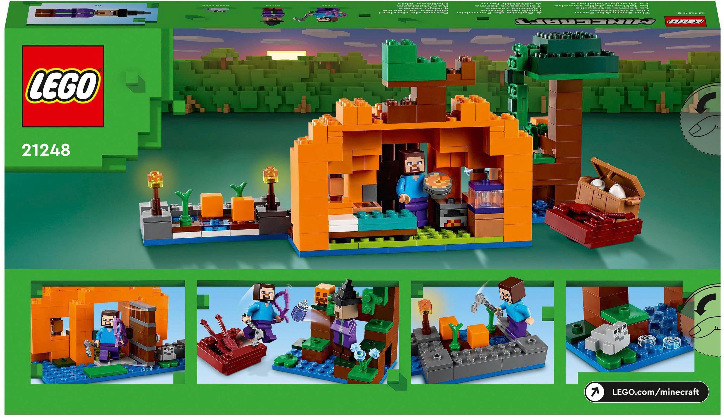 LEGO® Konstruktionsspielsteine »Die Kürbisfarm (21248), LEGO® Minecraft«, (257 St.), Made in Europe