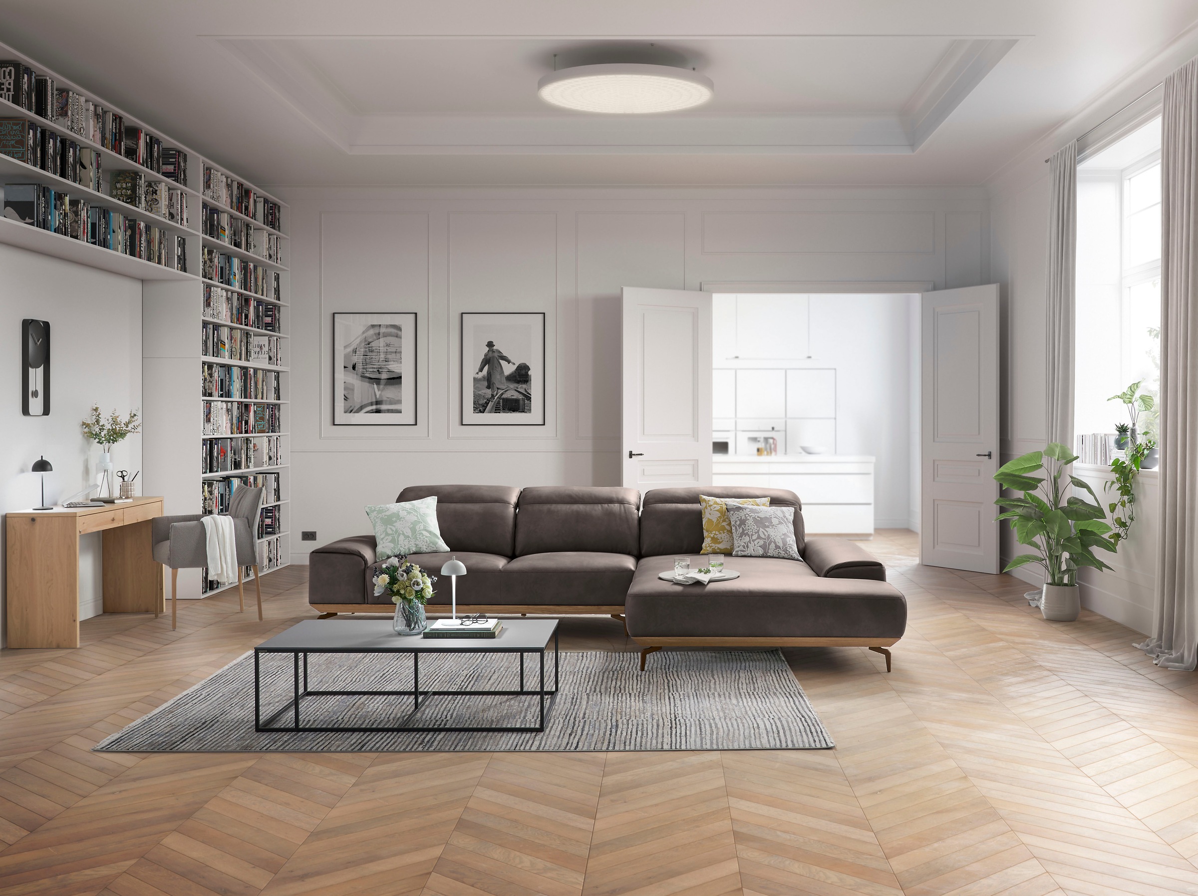 Musterring Wohnlandschaft »MR 2490« Bronze-Fuß Sitzhöhe 46cm, wahlweise mit günstig online kaufen