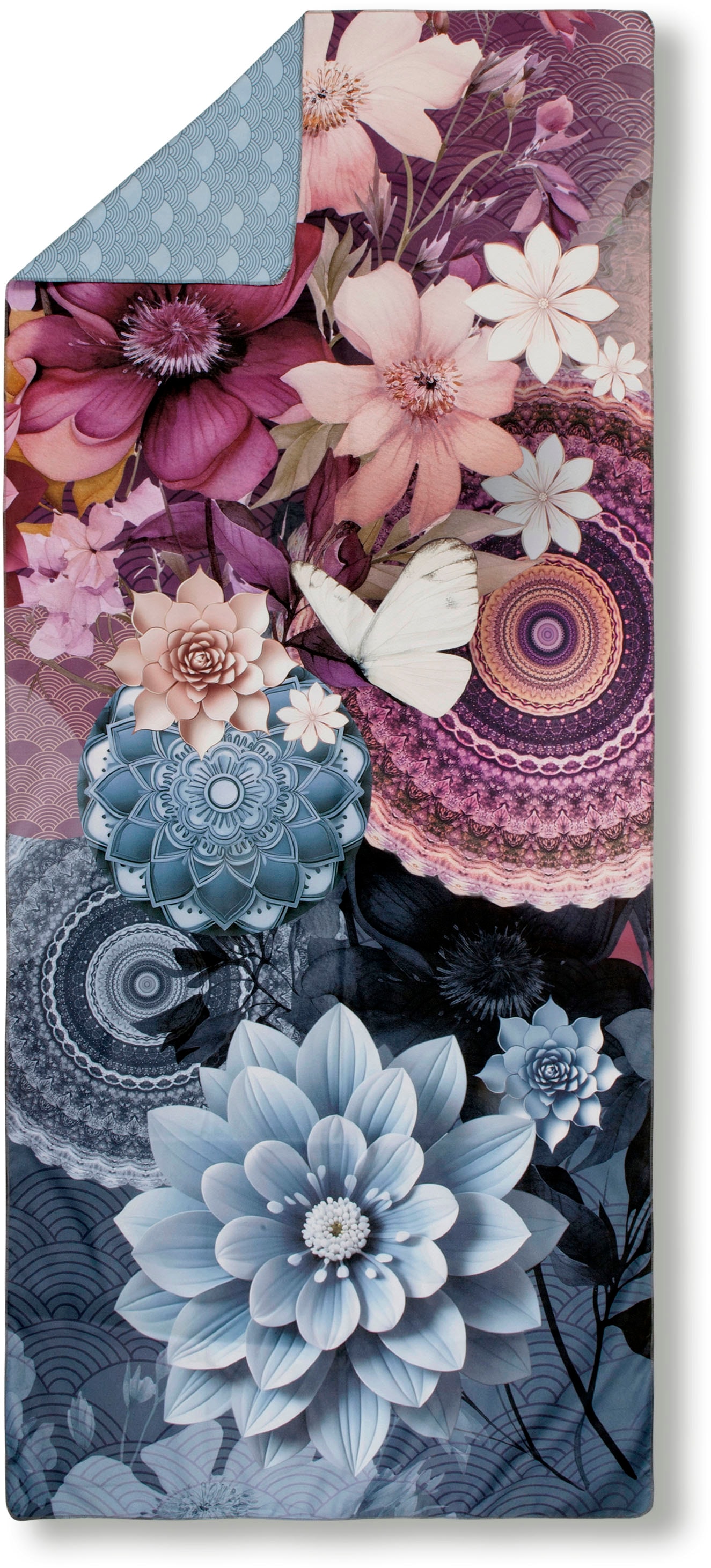 hip Strandtücher »Asher« Reisehandtuch - Sporthandtuch, yoga, Mikrofaser, saugfähig rot Microfaser, Mikrofaser B/L: 75cmx180cm, 1 Stk., Blumen Mandala