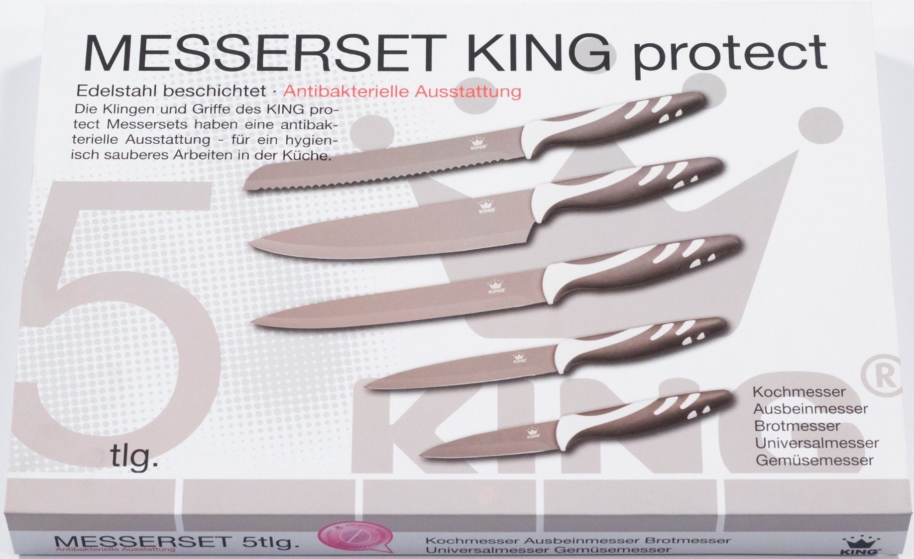 KING Messer-Set, (Set, 5 tlg.), Mit beschichteten Klingen günstig online kaufen