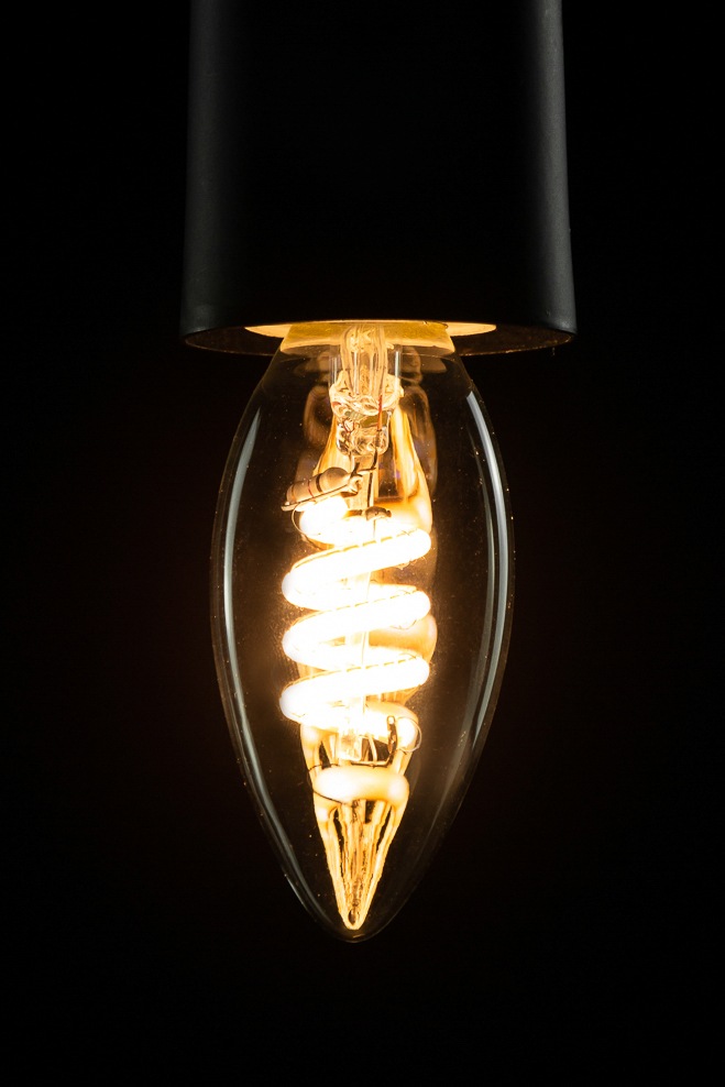 SEGULA LED-Leuchtmittel »LED Kerze Curved klar«, E14, Warmweiß, dimmbar, E1 günstig online kaufen