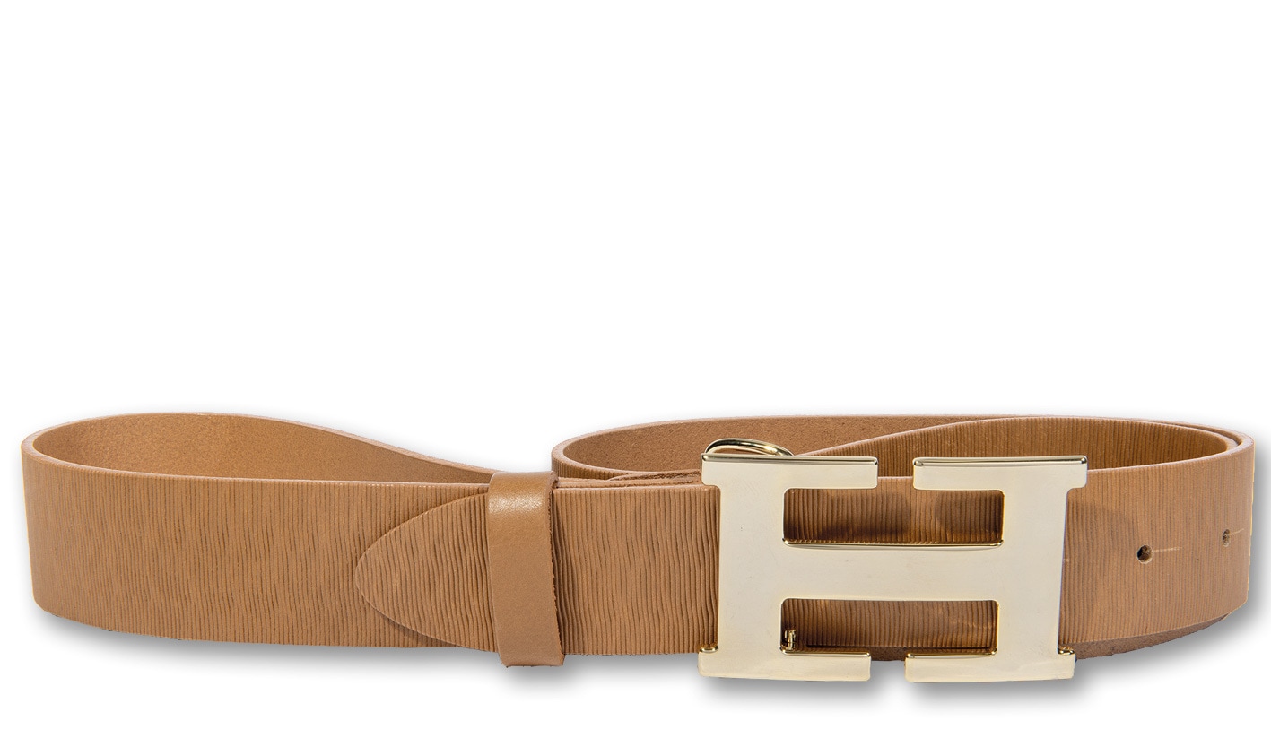 Silbergift Koppelgürtel »Koppelgürtel mit beeindruckender Goldschließe in H-Form«