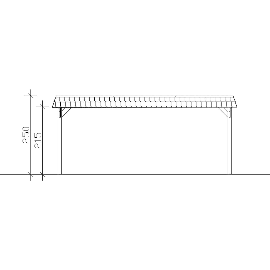 Skanholz Doppelcarport »Spreewald«, Fichtenholz, 530 cm, grün