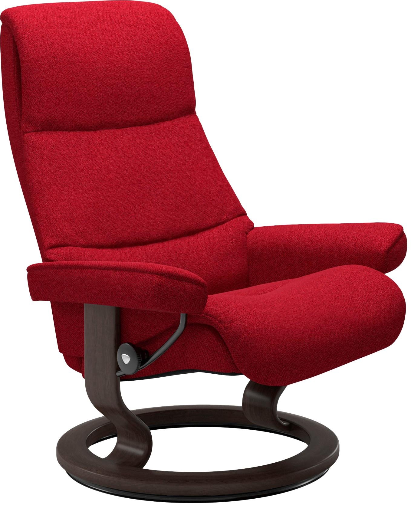 Stressless® Relaxsessel »View«, (Set, Relaxsessel mit Hocker), mit Classic Base, Größe M,Gestell Wenge