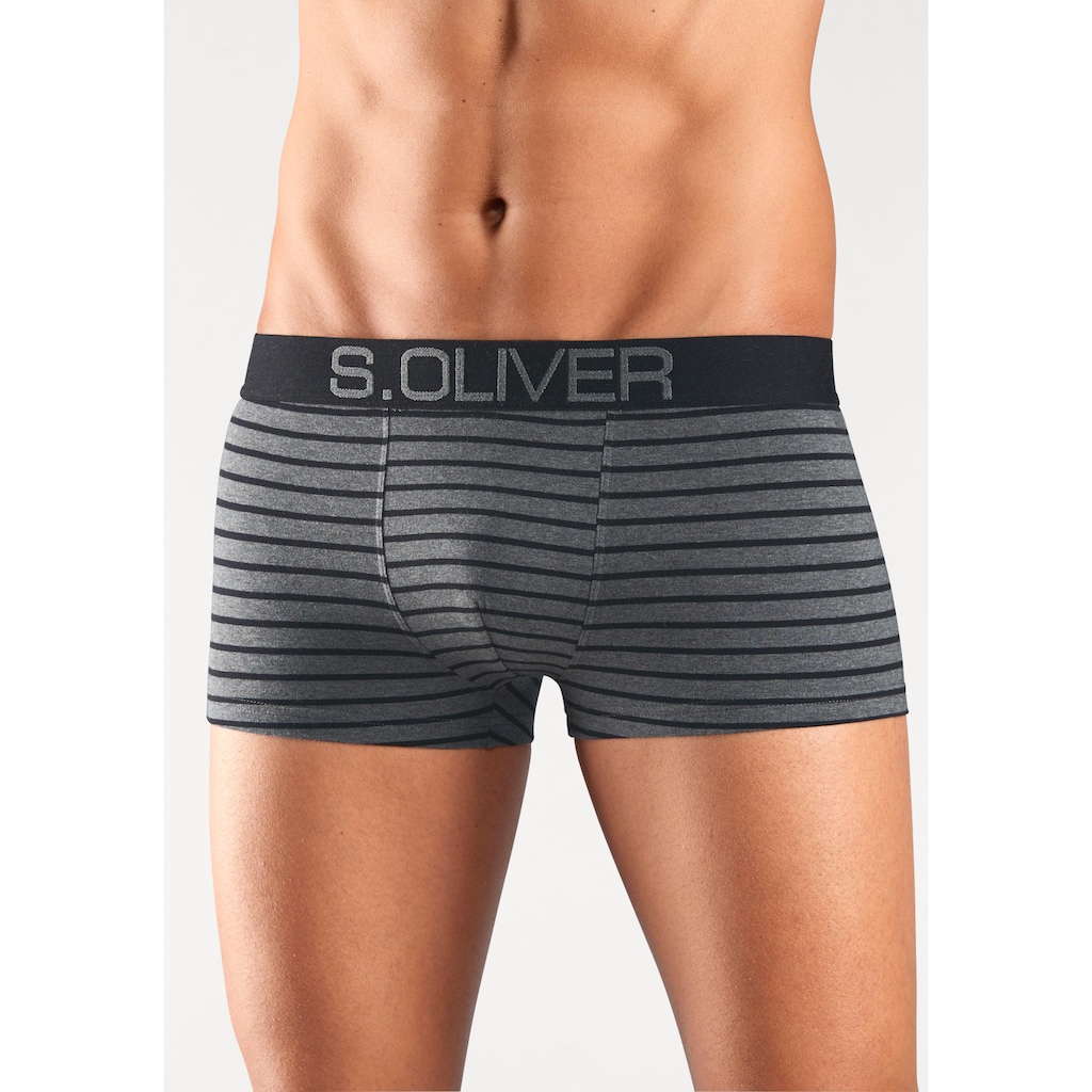 s.Oliver Boxer »Boxershorts für Herren«, (Packung, 4 St.), in Hipster-Form aus Baumwoll-Mix