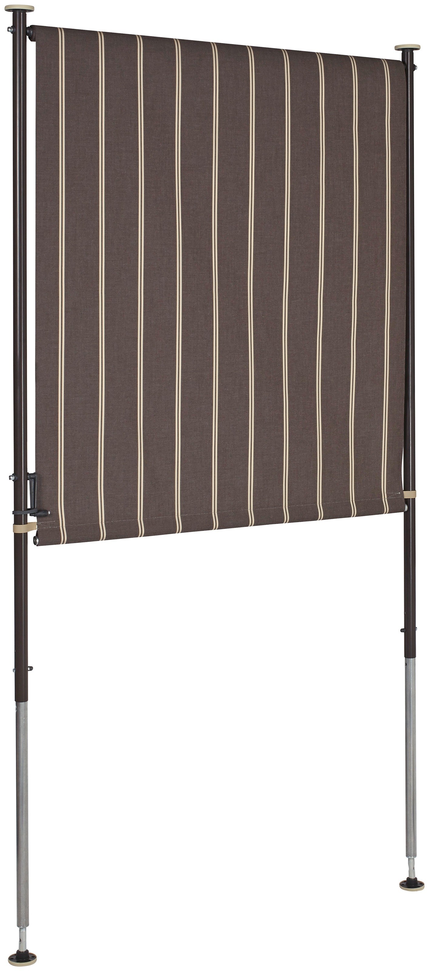 Angerer Freizeitmöbel Klemm-Senkrechtmarkise, braun/weiß, BxH: 150x225 cm