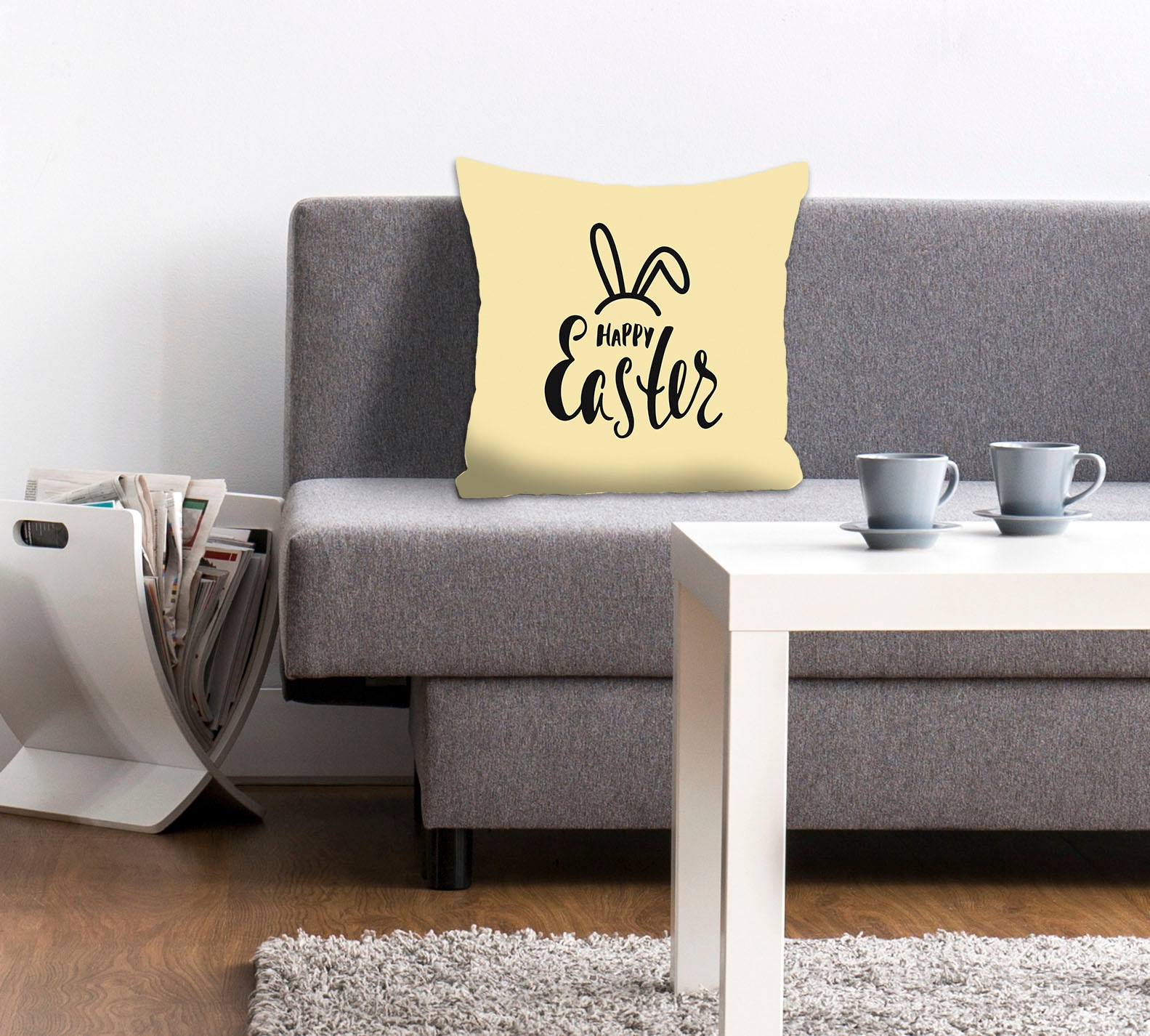 queence Dekokissen »Happy Easter yellow«, Kissenhülle,Happy Easter,Hasenohr günstig online kaufen