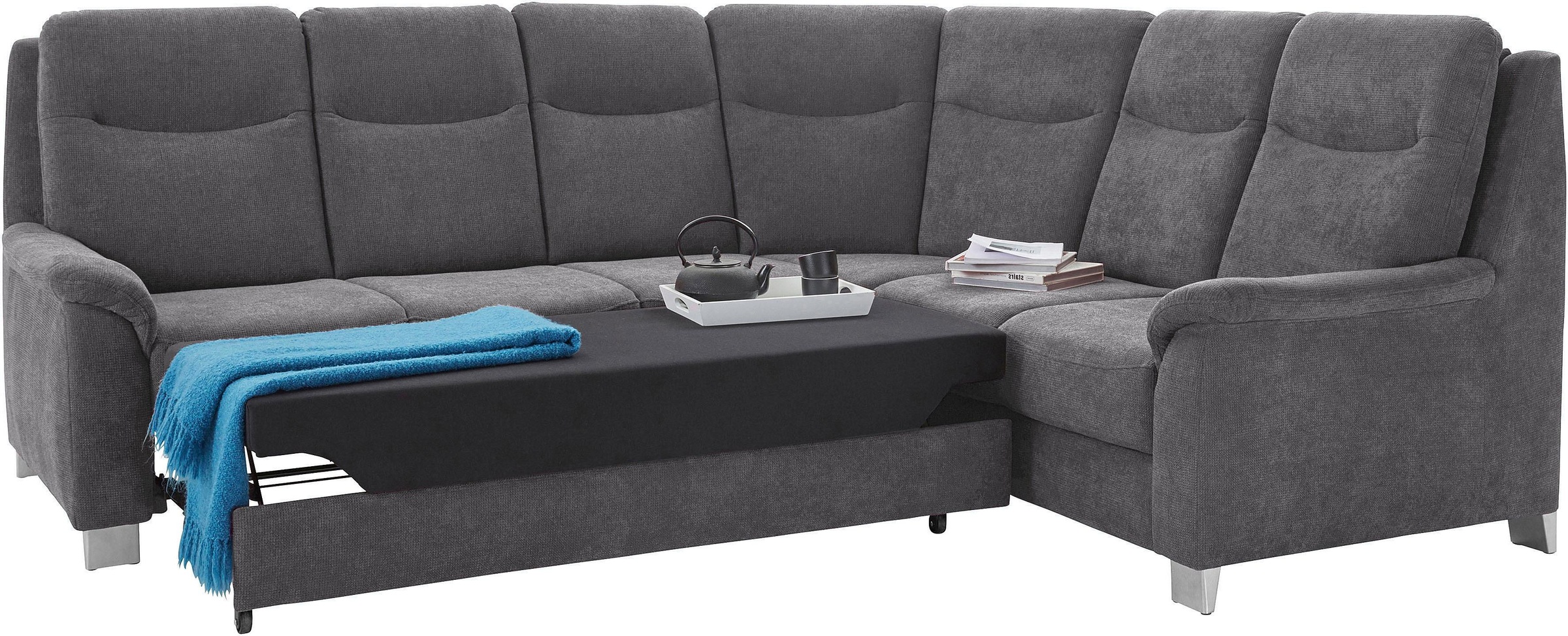 sit&more Ecksofa »Boccaccio L-Form«, mit Federkern und Kopfteilverstellung, wahlweise mit Bettfunktion