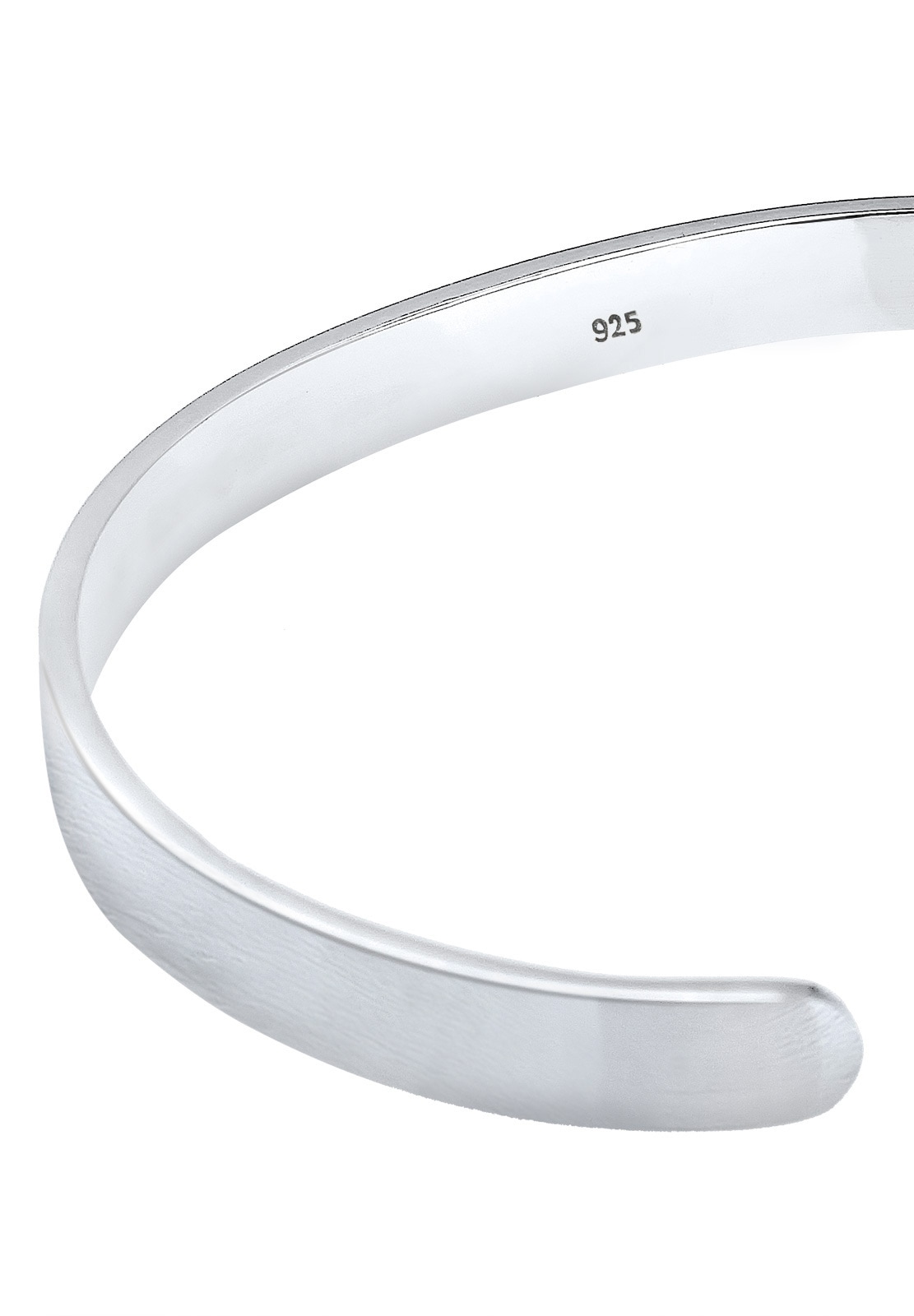 Kuzzoi Armband »Herren Basic Bangle Matt 925 Silber«