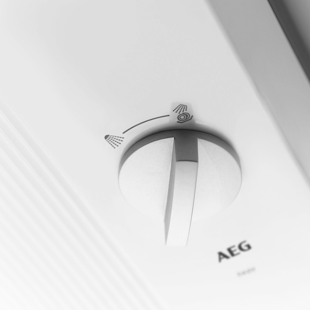 AEG Komfort-Durchlauferhitzer »DDLE EASY 21 kW, guter Warmwasserkomfort«, zwei feste Temperatureinstellungen für Dusche 55°C und Spüle 42°C