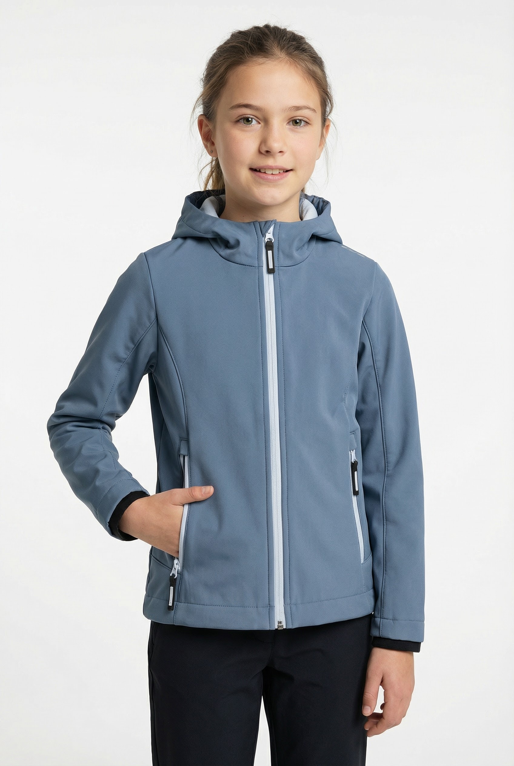 CMP Softshelljacke »KID G JACKET FIX HOOD für Kinder43405465« mit Kapuze Atmungsaktiv & Wasserabweisend & Windabweisend ,Übergangsjacke