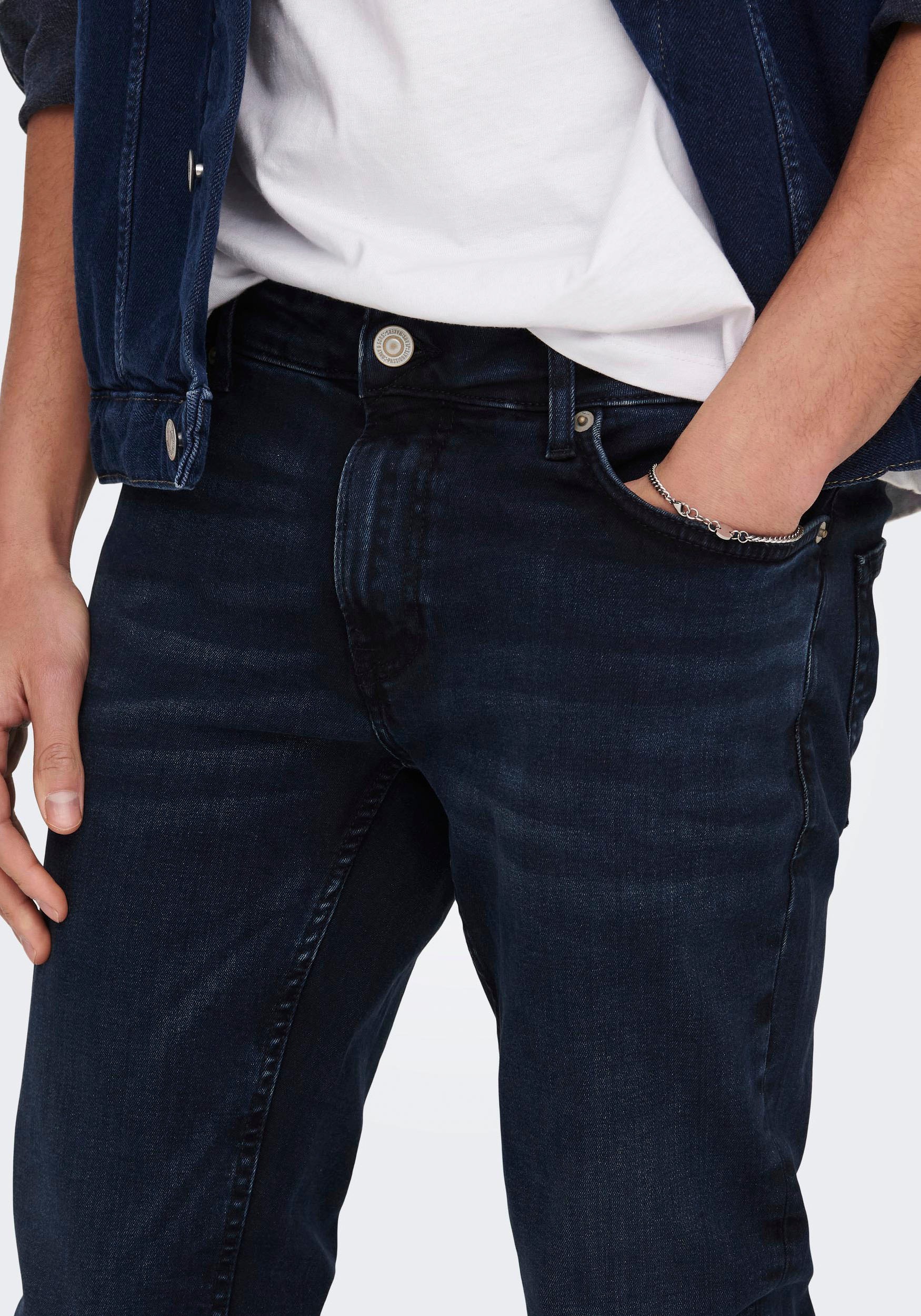 ONLY & SONS Slim-fit-Jeans »OS ONSLOOM SLIM BLUE GREY 40«, mit Destroyed Effekt