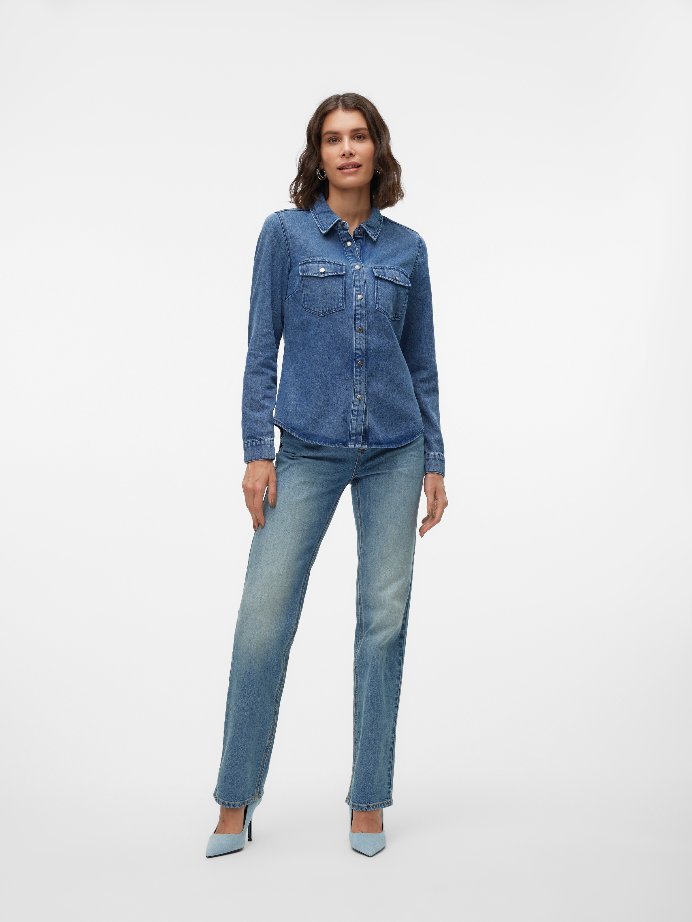 Vero Moda Jeansbluse »VMJENNIE LS DENIM SHIRT MIX NOOS«