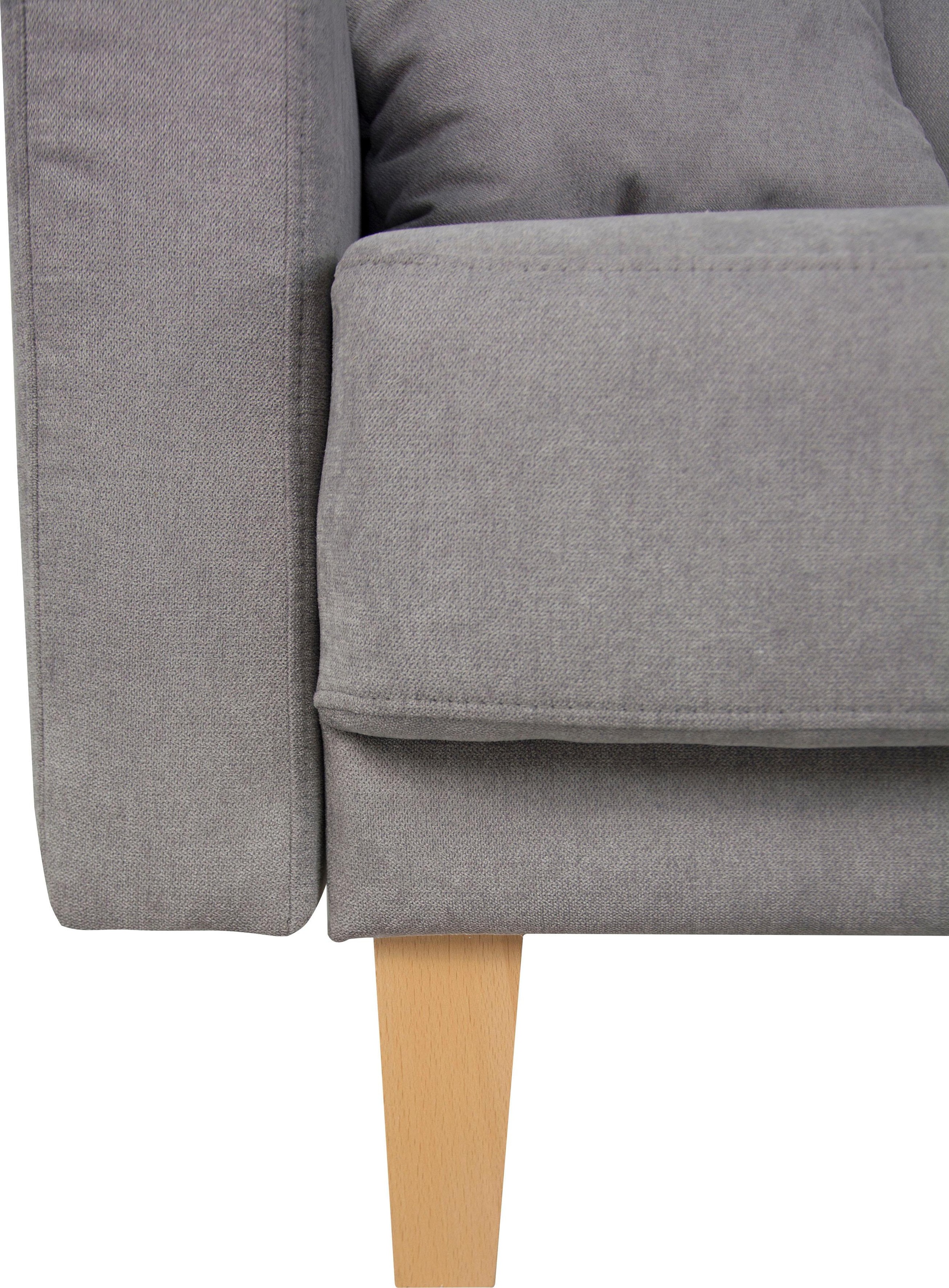 Home affaire 2-Sitzer »TRIPLO mit Wellenunterfederung, Maße B/T/H: 165/100/89 cm«, Sofa mit Steppung im Rückenbereich, incl. Rückenkissen und Zierkissen
