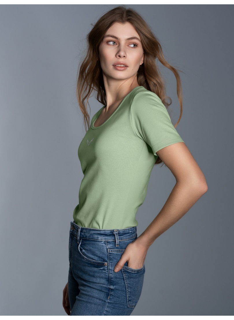 Trigema T-Shirt »TRIGEMA T-Shirt mit Kristallsteinen«, (1 tlg.)