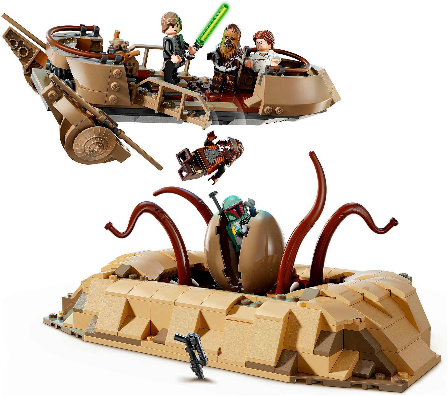 LEGO® Konstruktionsspielsteine »Wüsten-Skiff und Sarlacc-Grube (75396), LEGO Star Wars«, (558 St.), Made in Europe