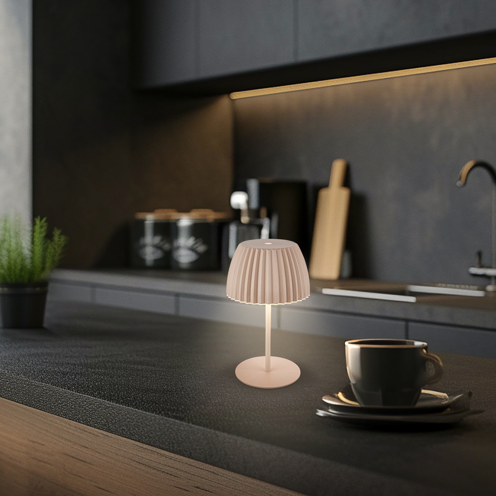 Briloner Leuchten LED Tischleuchte »Akku LED Tischleuchte, beige« günstig online kaufen