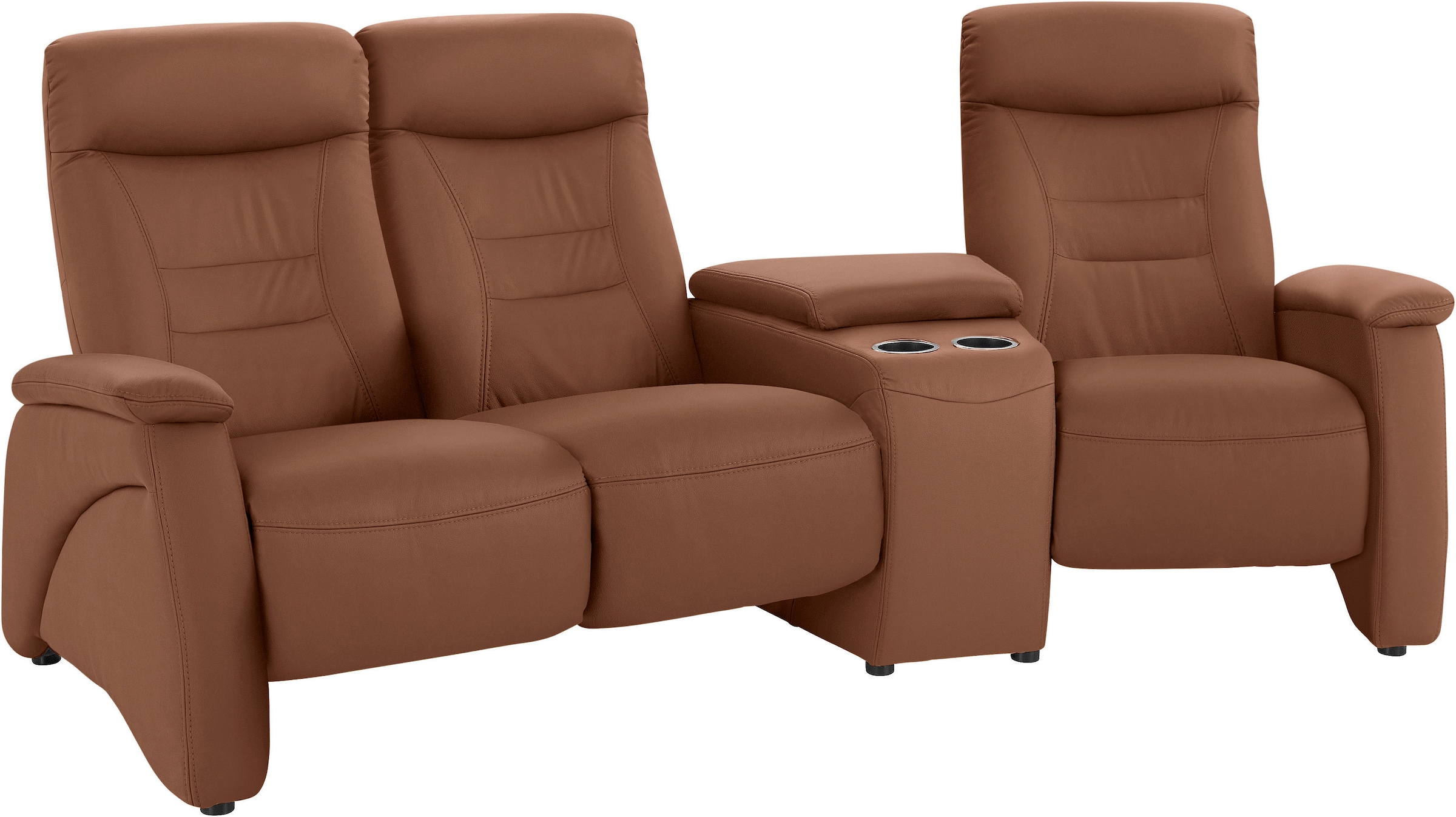 exxpo - sofa fashion 3-Sitzer »Ascoli, Kinosofa mit hohem Sitzkomfort, bequeme Armlehnen«, inkl. Relaxfunktion, Ablage und Staufach, hohe Rückenlehne