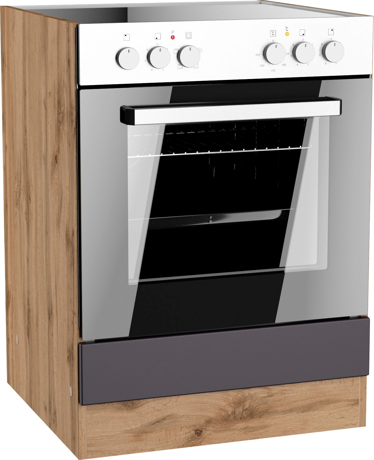 KOCHSTATION Herdumbauschrank »KS-Riesa«, Breite 60 cm, MDF-Fronten