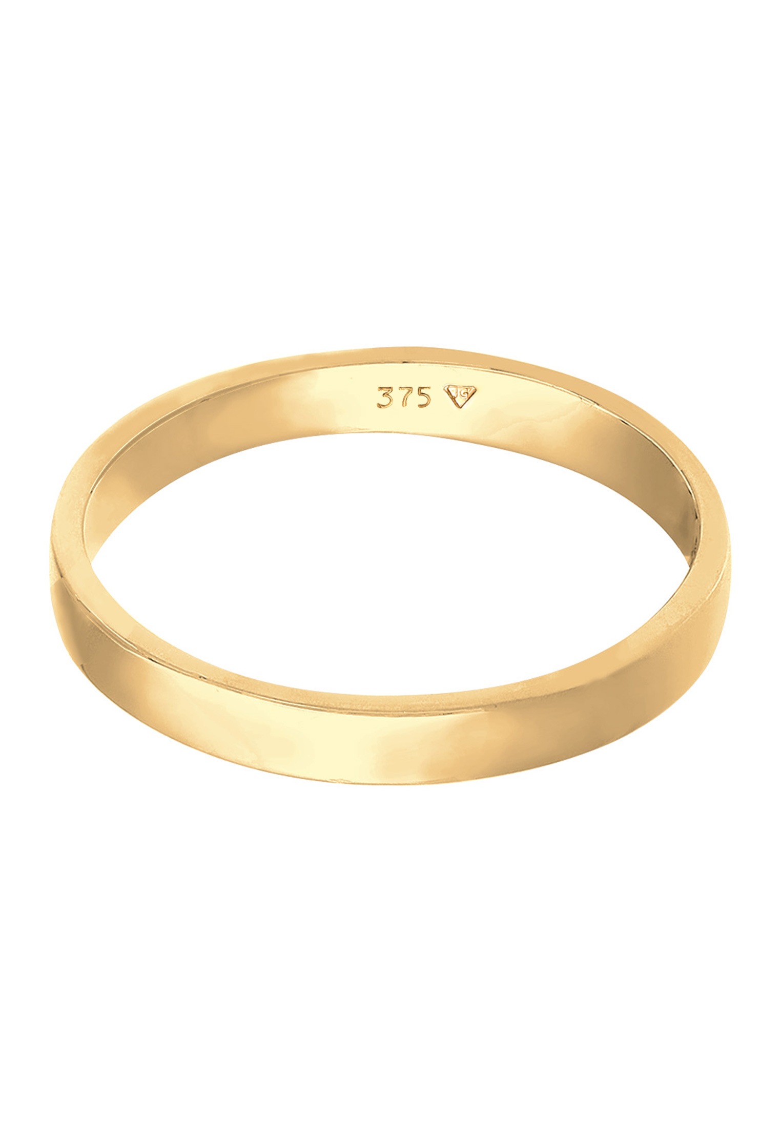 Elli Premium Fingerring »Ehering Trauring Partnerring Basic 375 Gelbgold«