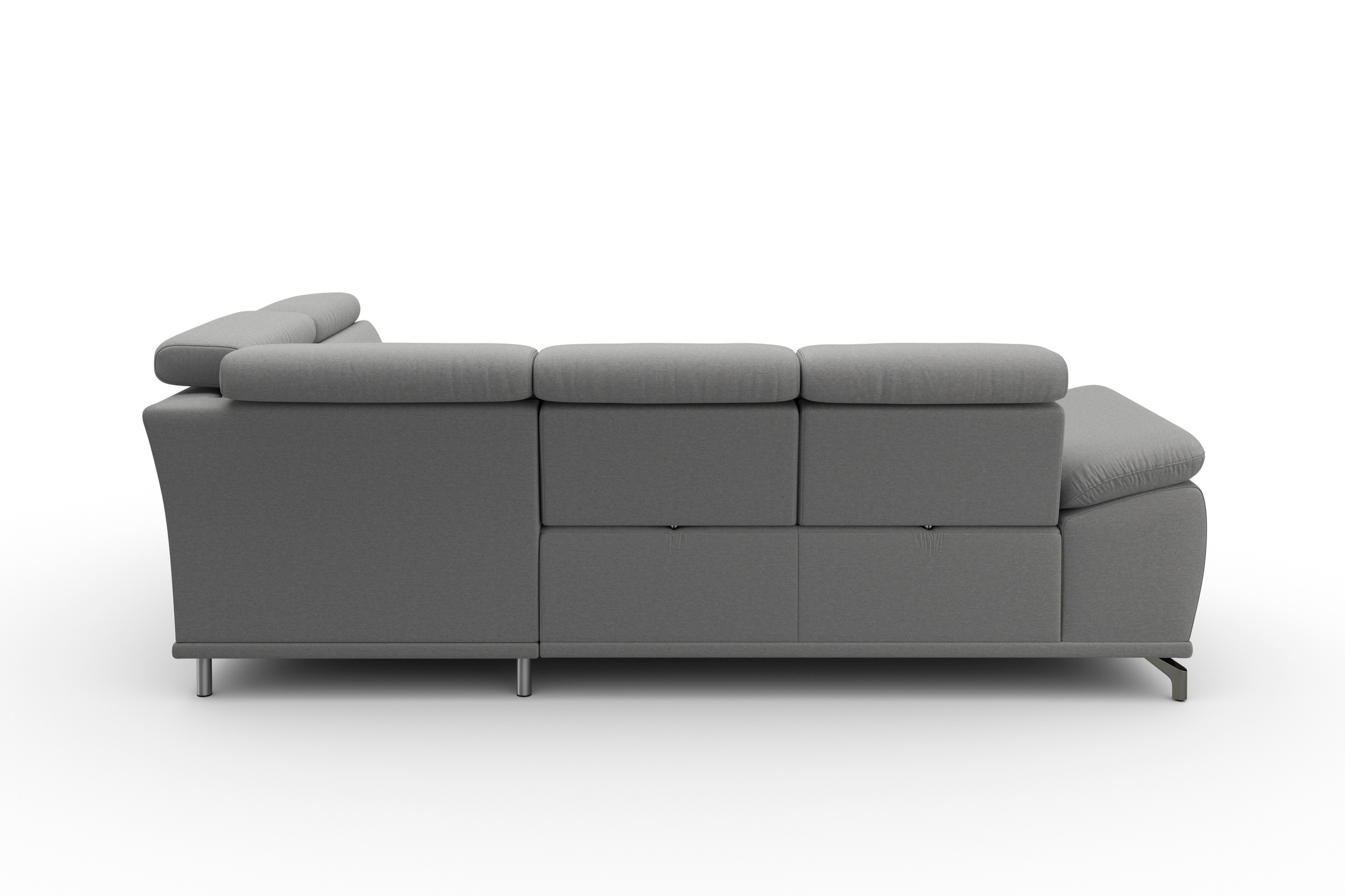 sit&more Ecksofa »Cabrio L-Form, B: 274 cm, mit Sitztiefen-, Arm- & Kopfteilverstellung« 3 Nierenkissen, Federkern, optional Bettfunktion und Stauraum