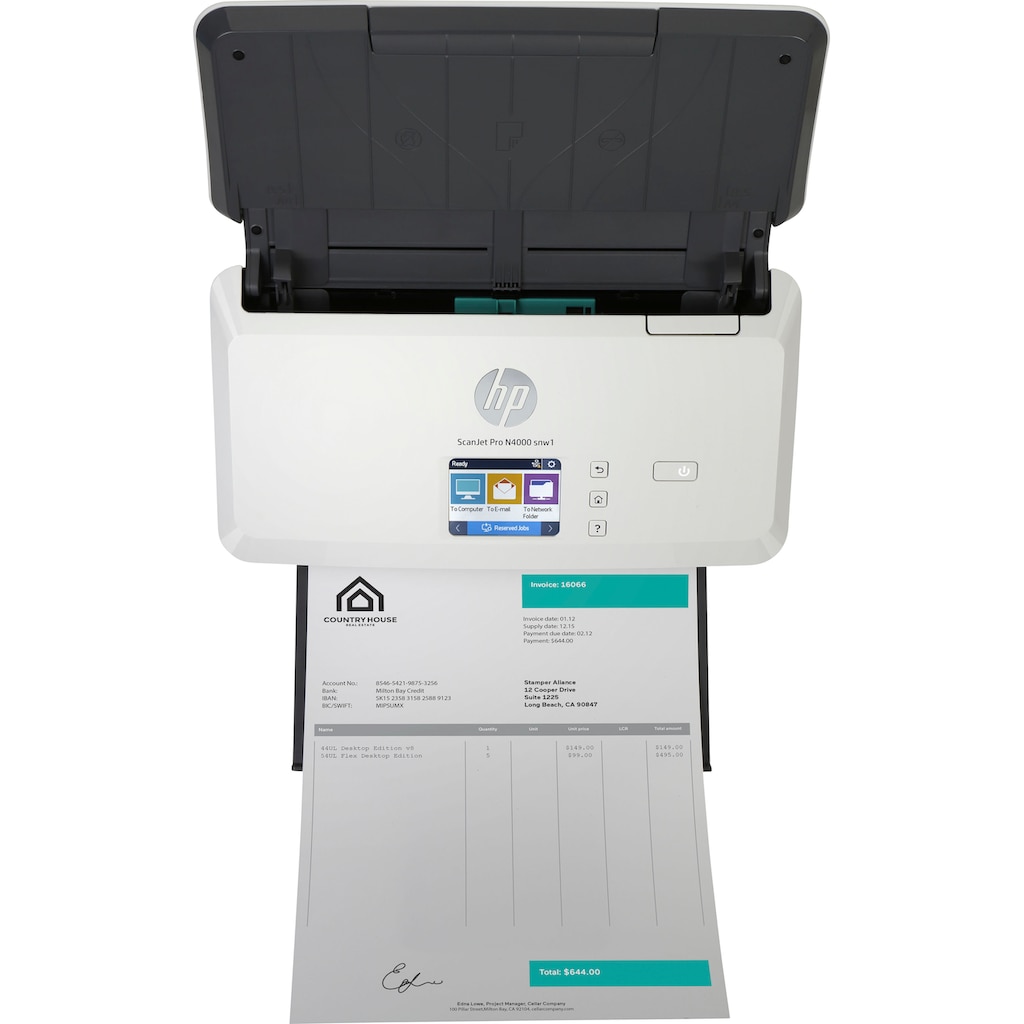 HP Einzugsscanner »ScanJet Pro N4000 snw1«