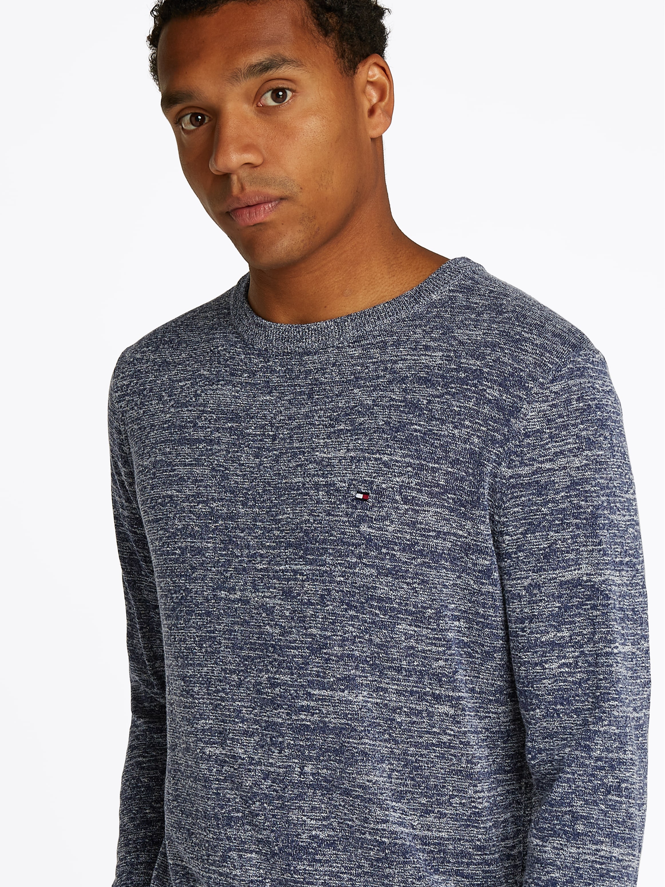 Tommy Hilfiger Rundhalspullover »COTTON LINEN CREW NECK«