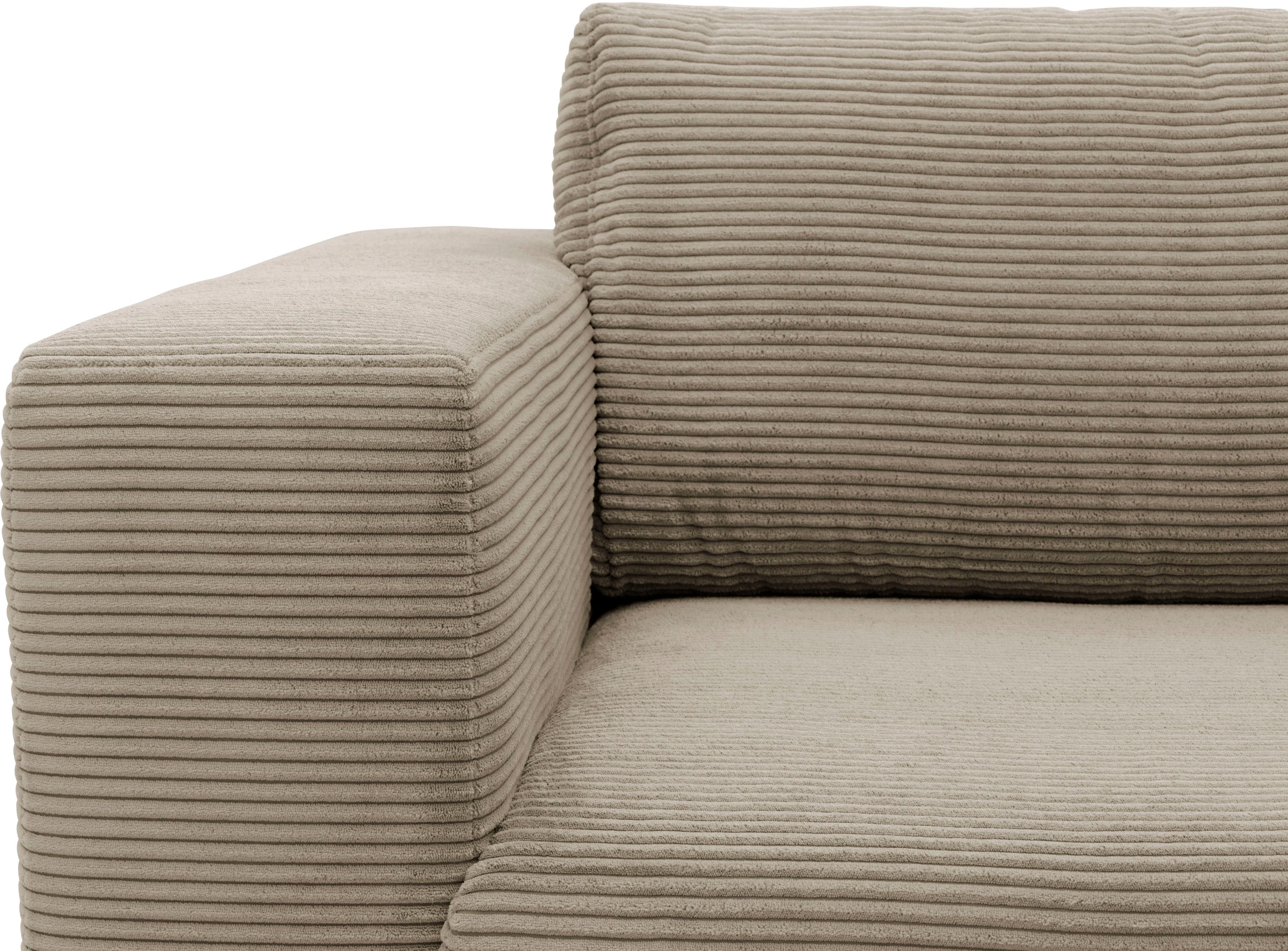 DOMO collection Ecksofa »Modica kompakt und elegant, Breite 244, L-Form«, moderne Optik mit extrabreiter Recamiere, auch in Cord