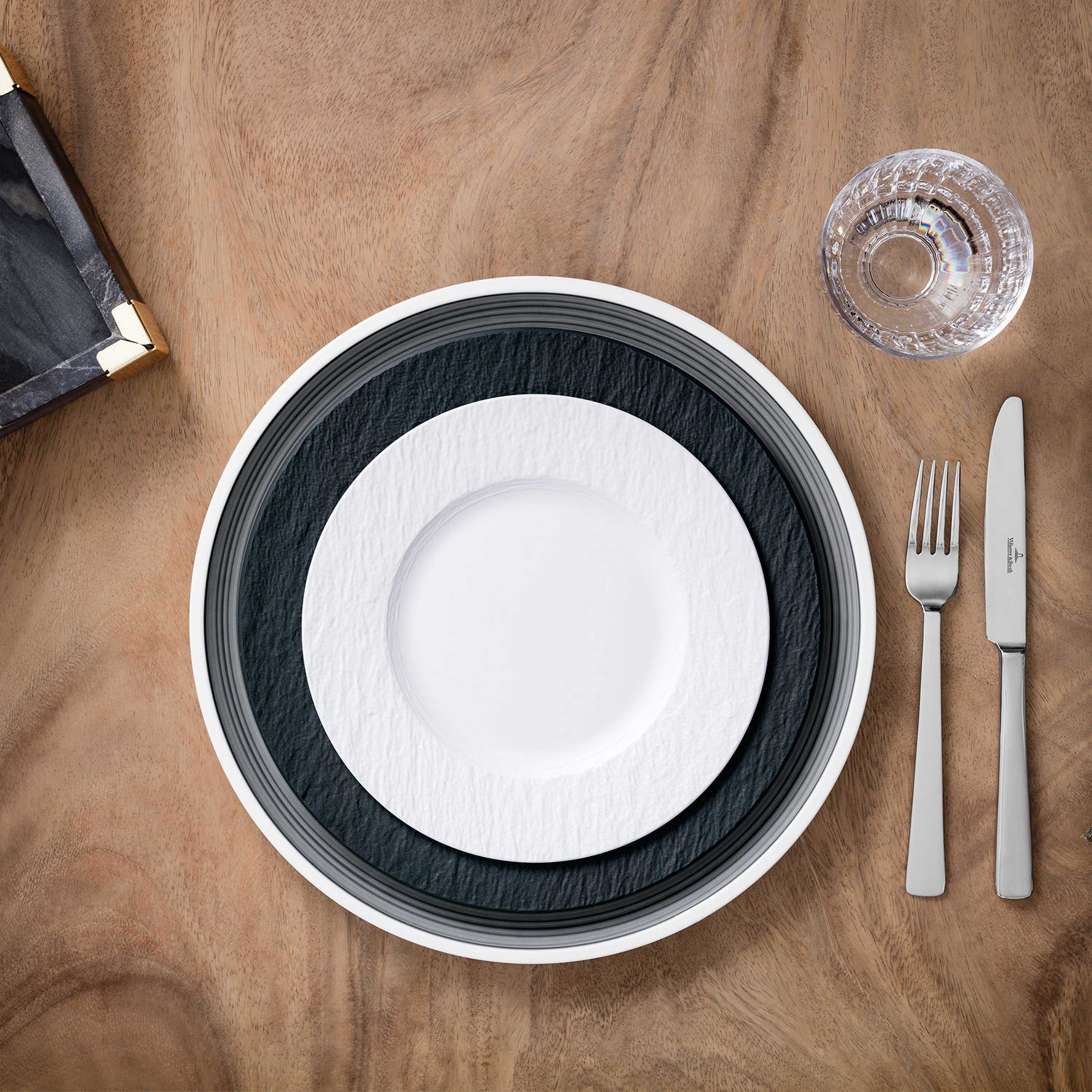 Villeroy & Boch Frühstücks-Geschirrset »Manufacture Rock Fruehstuecksset« Premium Porzellan