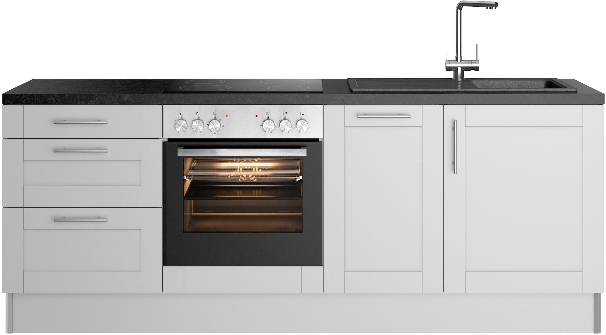 KOCHSTATION Küchenzeile »KS-Ahus« 225 cm breit,wahlweise mit E-Geräten,Soft günstig online kaufen