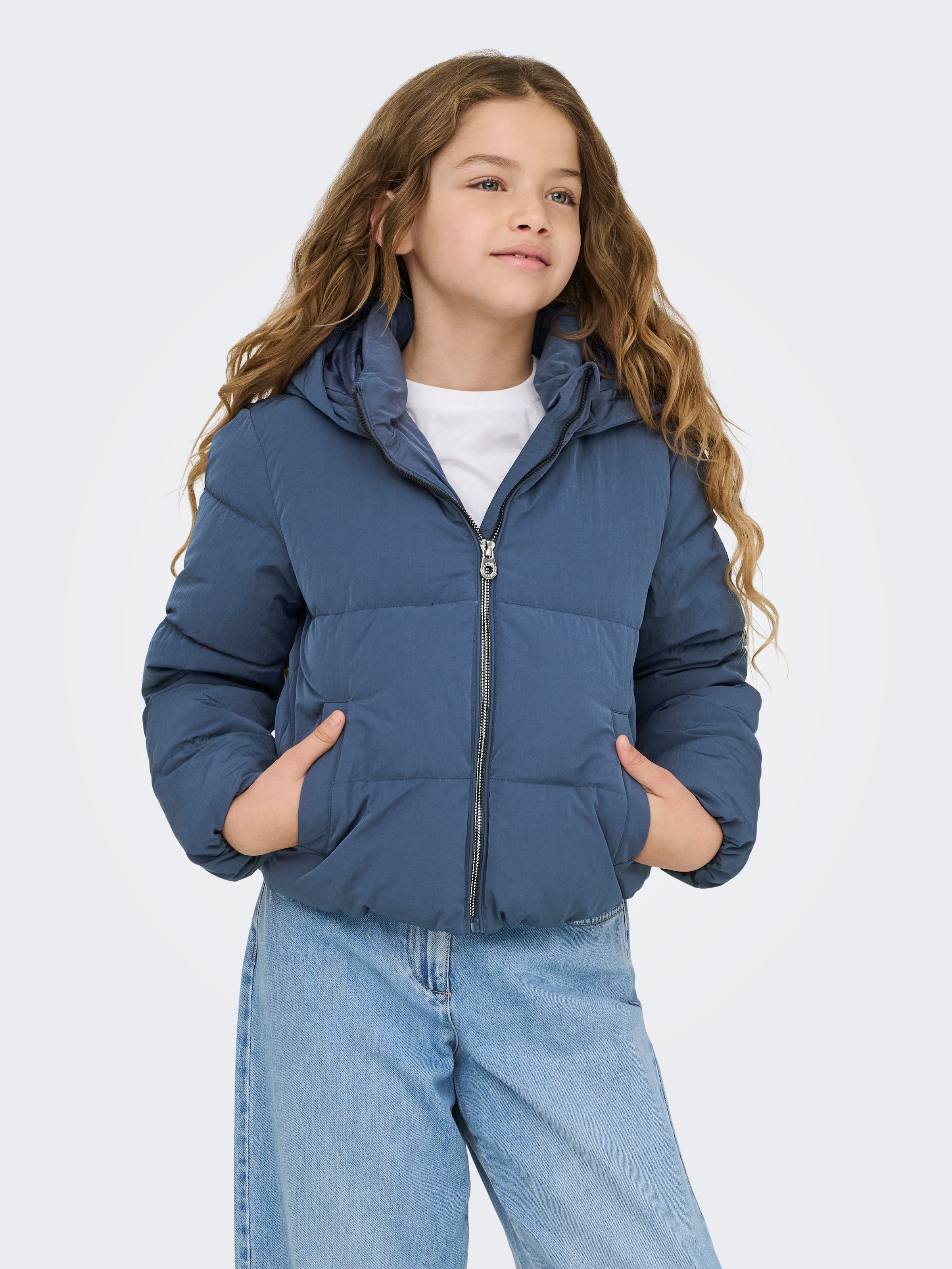 KIDS ONLY Steppjacke »KOGDOLLY SHORT PUFFER JACKET OTW« mit Kapuze