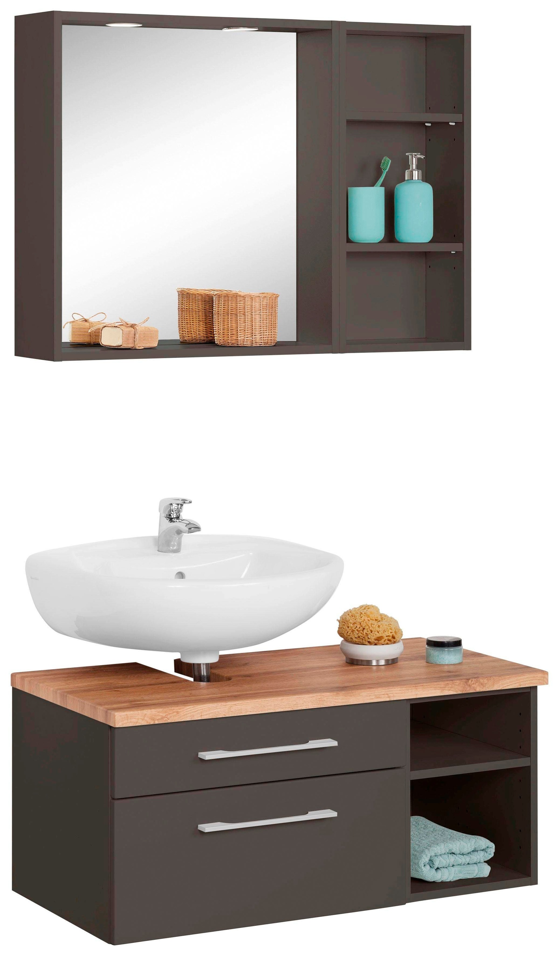 welltime Badmöbel-Set »Davos« 3 Stk. tlg. günstig online kaufen