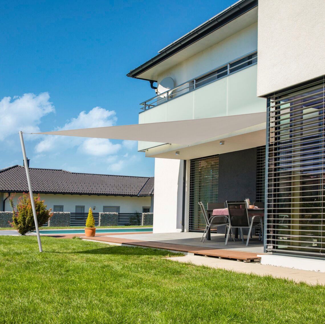 Windhager Sonnensegel »Cannes Dreieck« 5x5x5m, grau