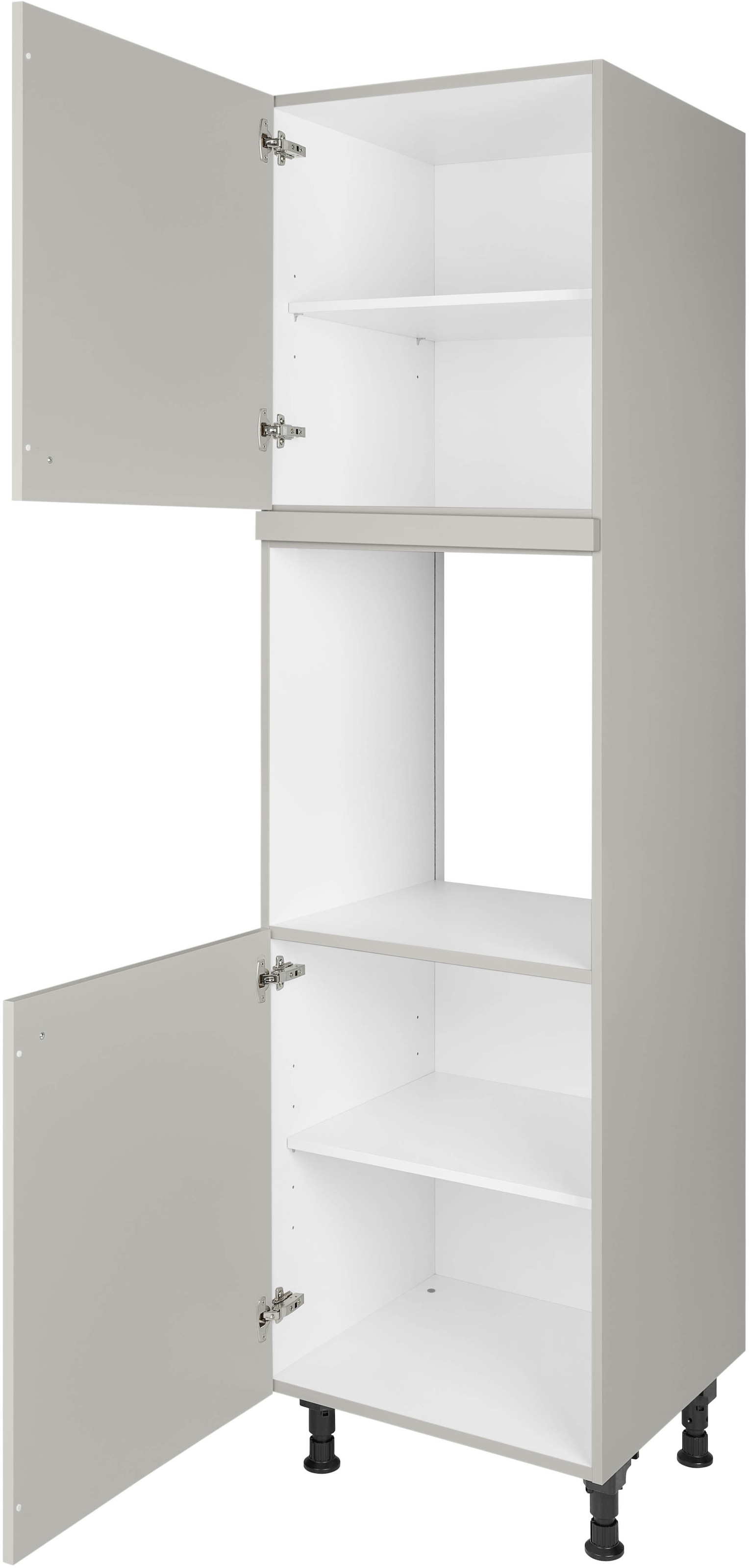 nobilia® Herdumbauschrank »"Cascada", Ausrichtung wählbar, mit zwei zusätzlichen Türen,«, vormontiert, Breite/Höhe: 60/167,8 cm
