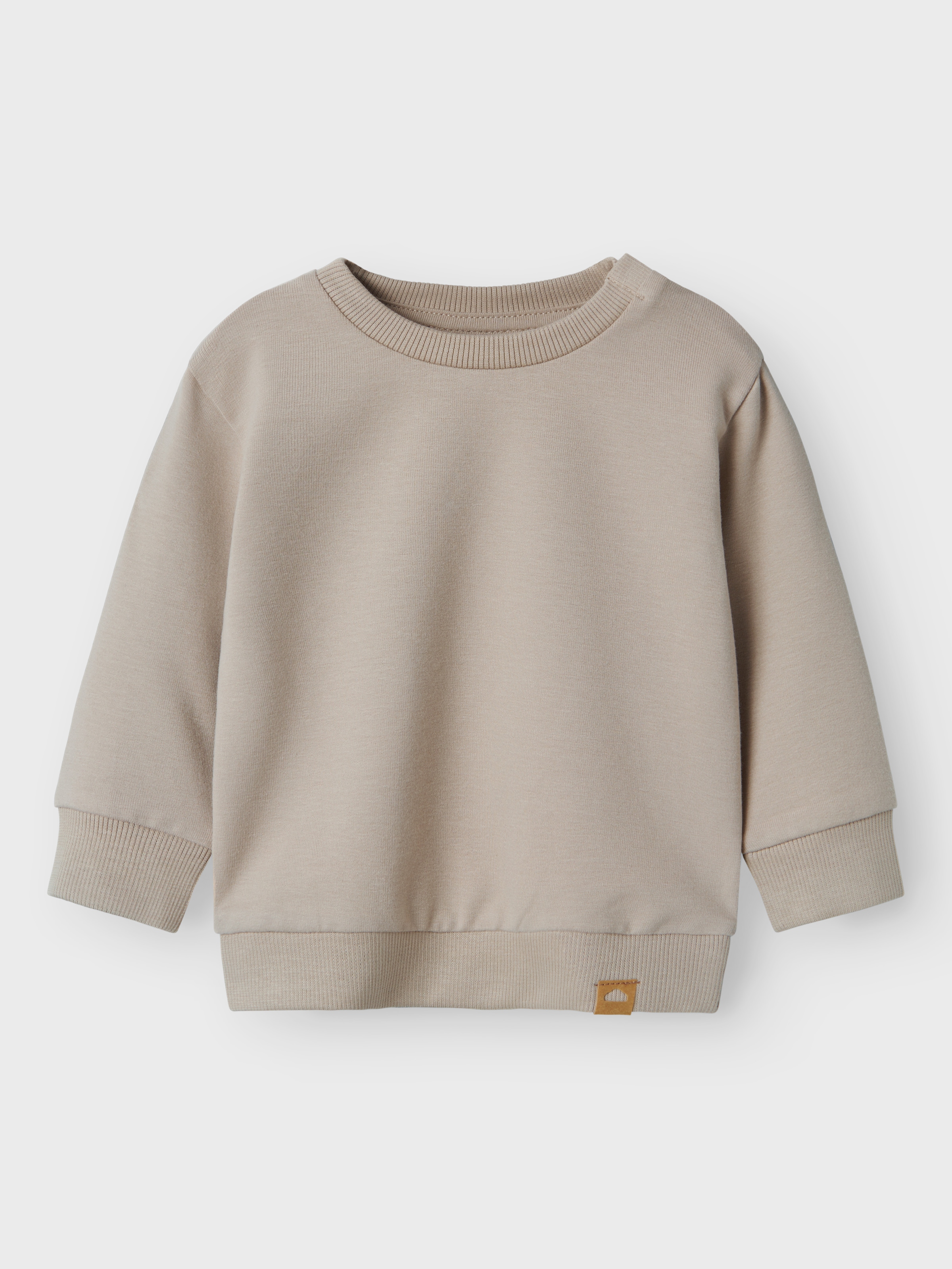Name It Sweatshirt »NBNTAKKI für Mädchen und Jungen mit Druckknopf und Stretch«, unifarben, casual, regular fit, Baumwollmix, Rundhals

