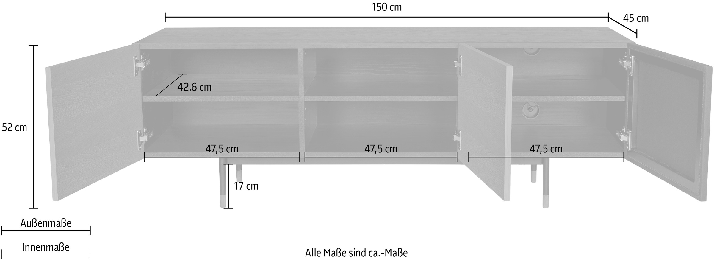 Woodman Kommode, Holzfurnier aus Walnussbaum, Skandinavisches Design